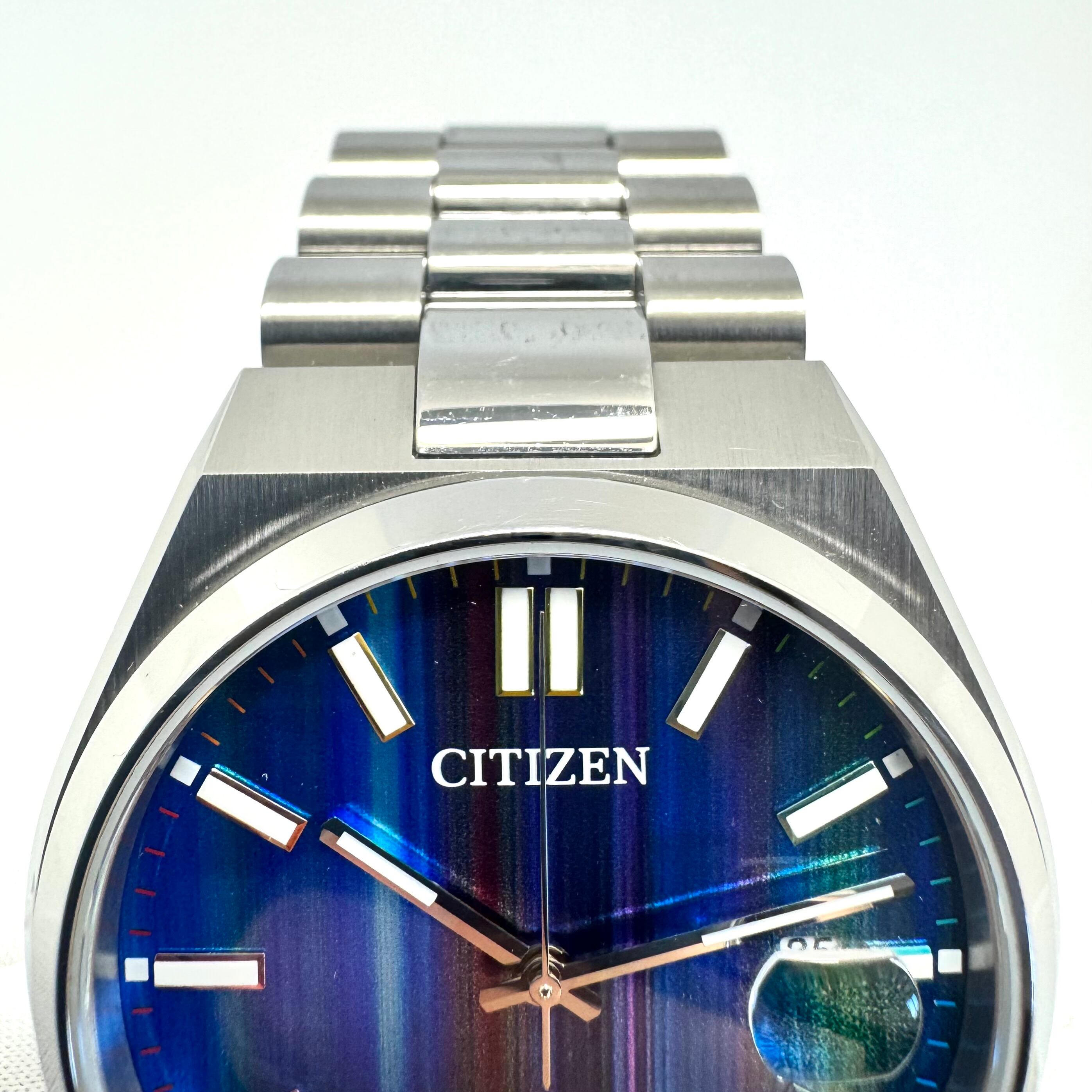 【動作良好】腕時計 メンズ シチズン シチズンコレクション メカニカル ツヨサ NJ0151-53W 8210-S126967 自動巻式 裏スケ ブルーグラデーション デイト表示