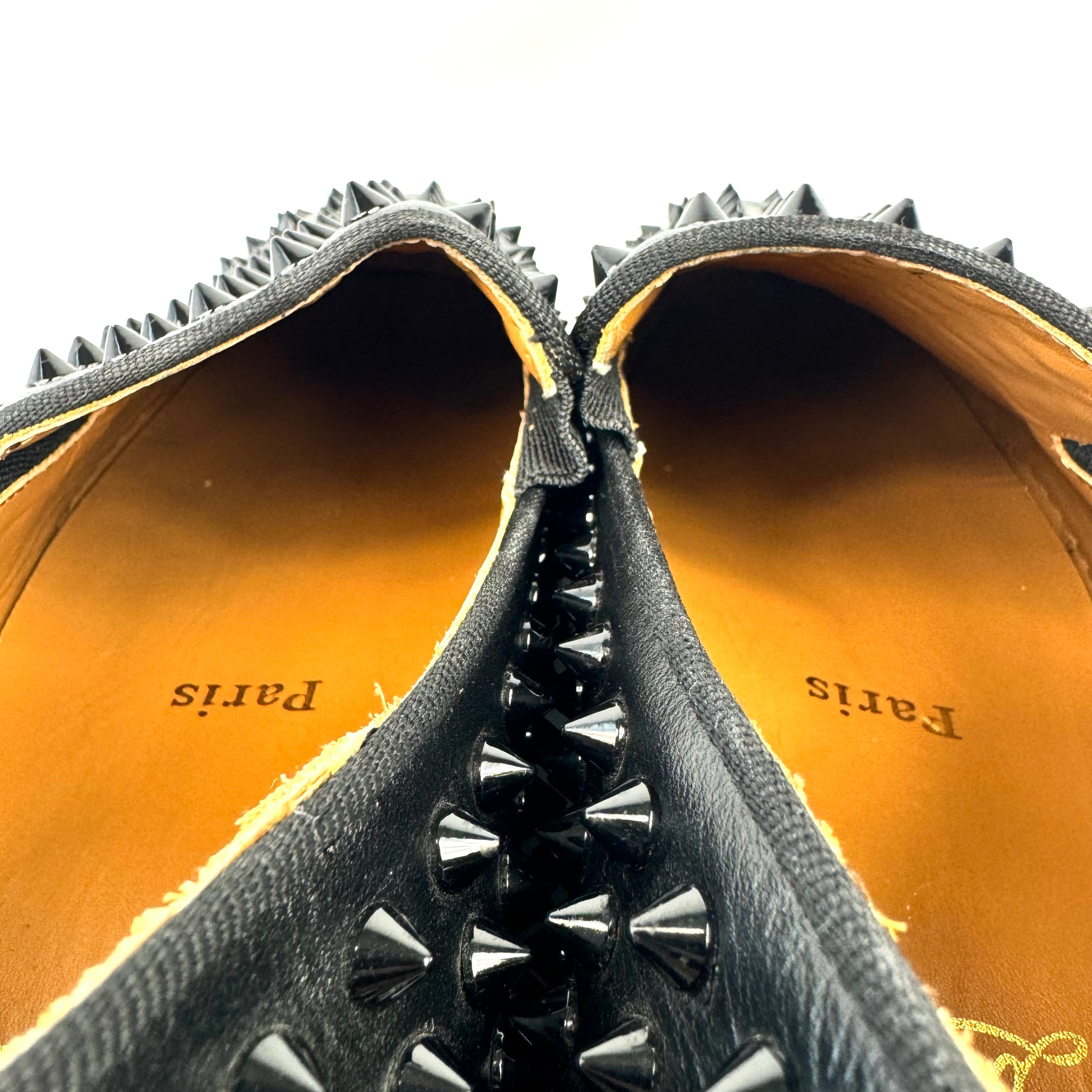 クリスチャンルブタン　スニーカー　ローラーボート　スタッズ　レザー　黒　27cm