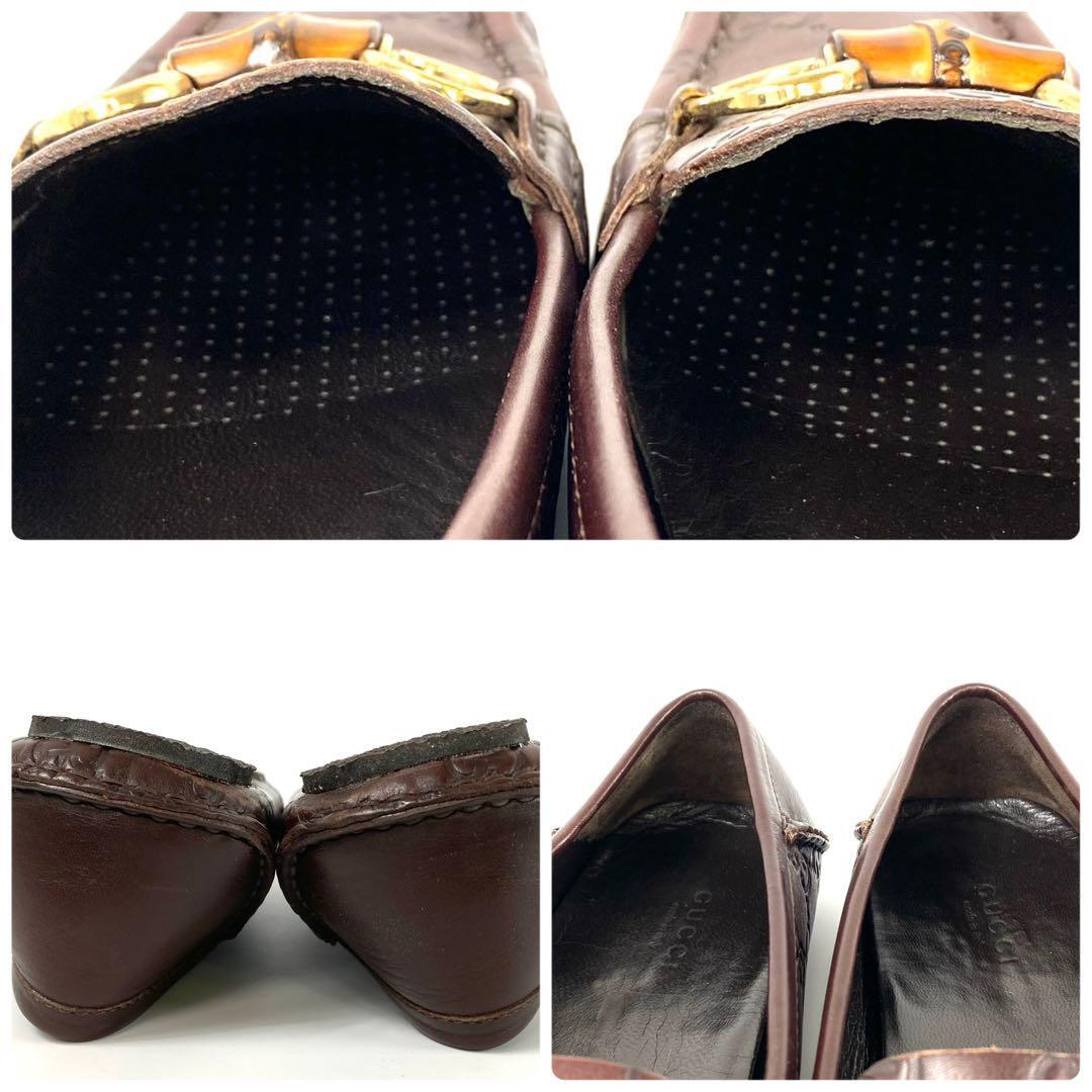 グッチ　ドライビングシューズ　レザー グッチシマ ホースビット　37