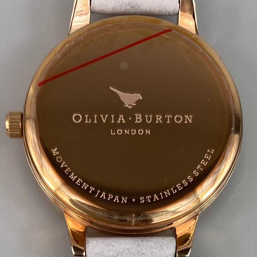 【未使用】オリビアバートン　OLIVIA BURTON　OB15TD09　クォーツ　白　デイト表示　革ベルト　レディース