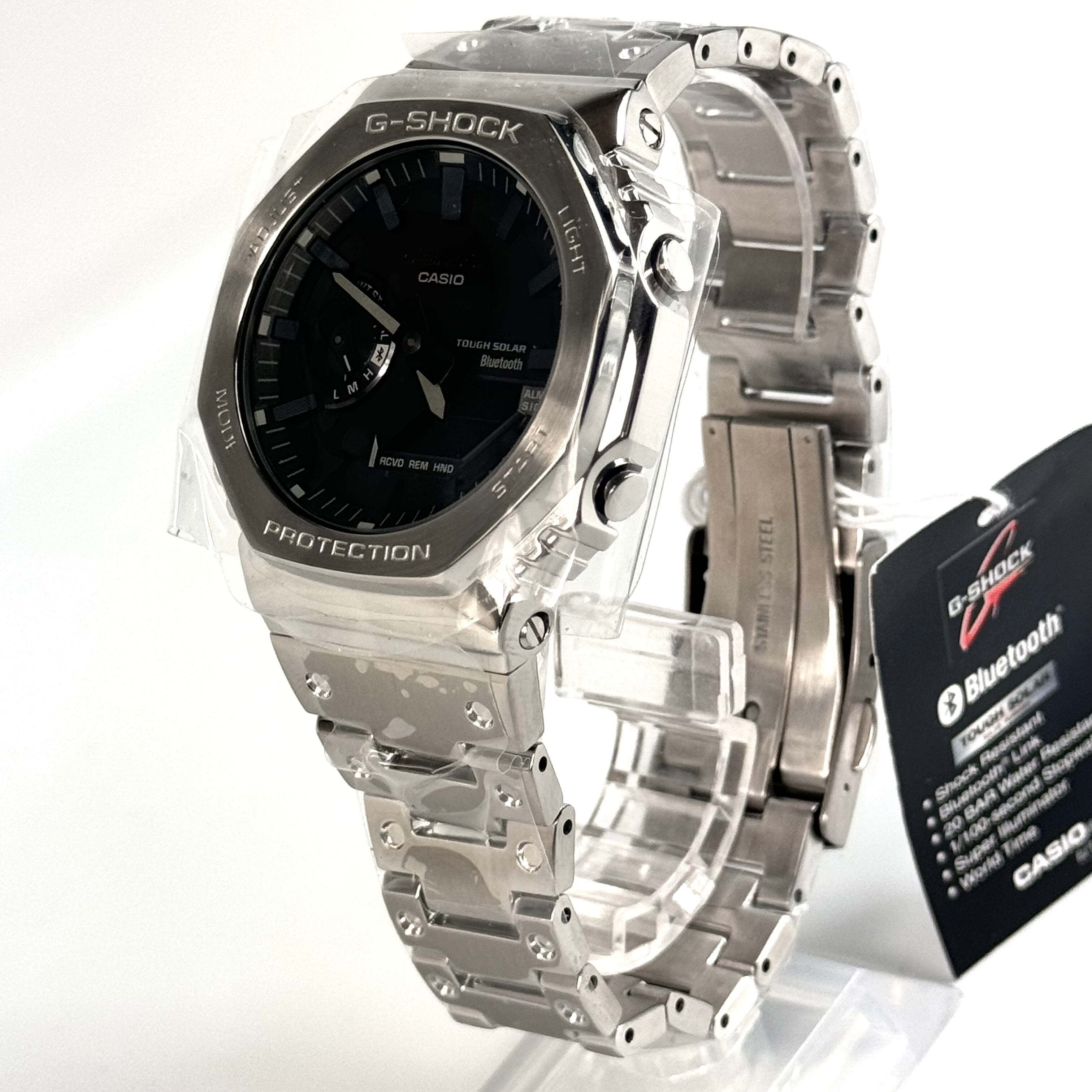 【未使用】カシオ　G-SHOCK　ジーショック　GM-B2100BD-1AER　2100シリーズ　フルメタル　アナデジ　ソーラー　スマホリンク　Bluetooth　黒
