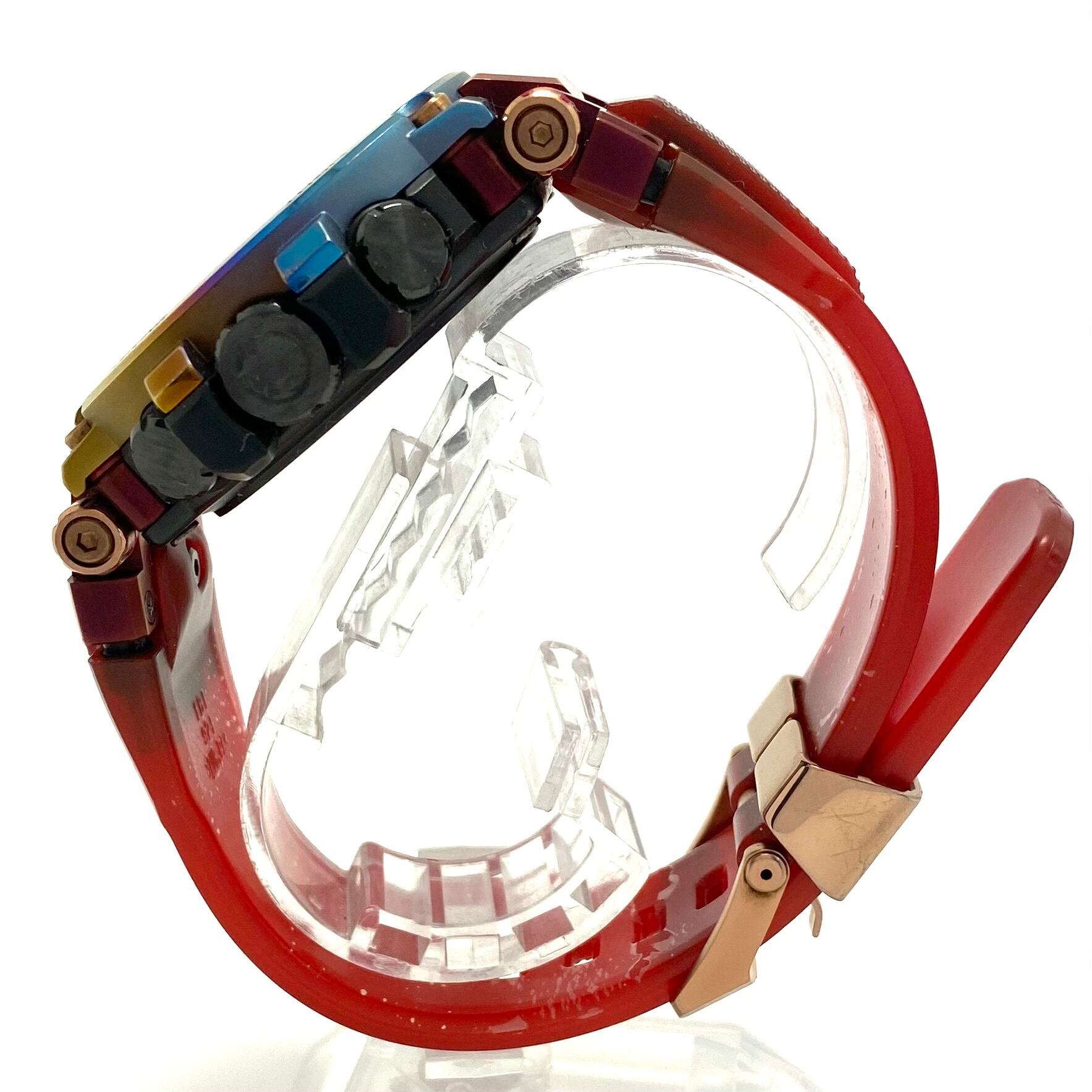 【希少】カシオ　G-SHOCK　ジーショック　MT-G　MTG-B1000VL-4AJR　火山雷　電波ソーラー　モバイルリンク　黒　マルチカラー　レインボー　デイト表示　樹脂ベルト