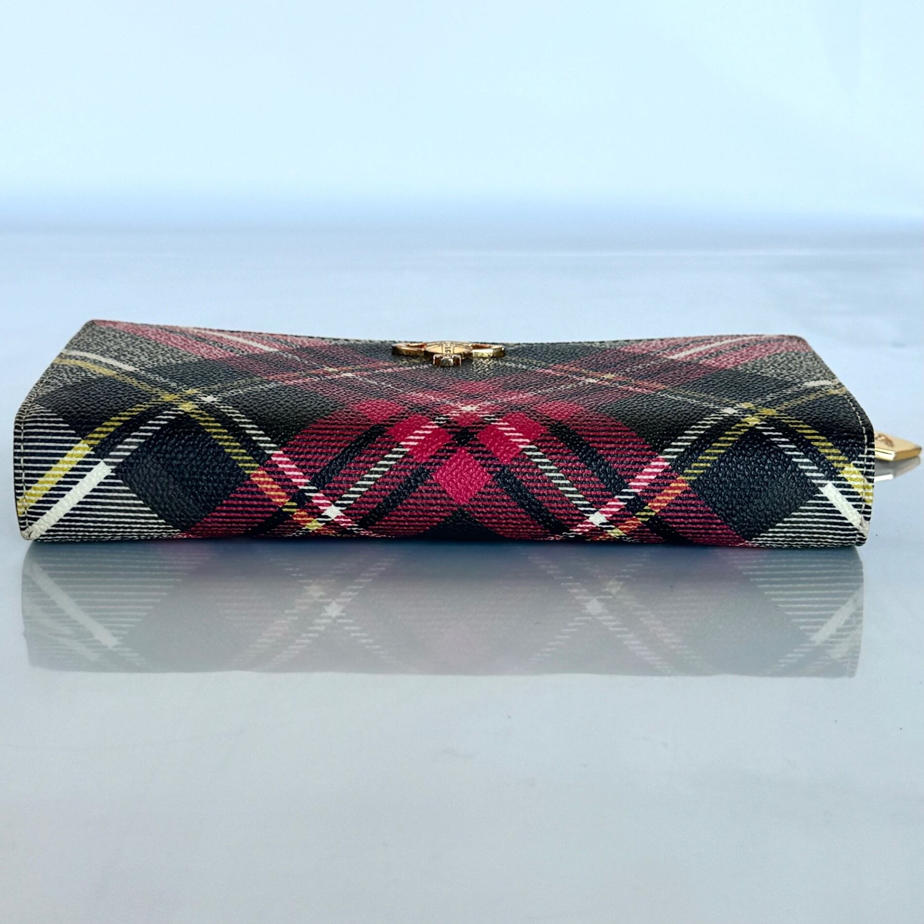 ヴィヴィアンウエストウッド　長財布　タータンチェック柄　レザー　PVC