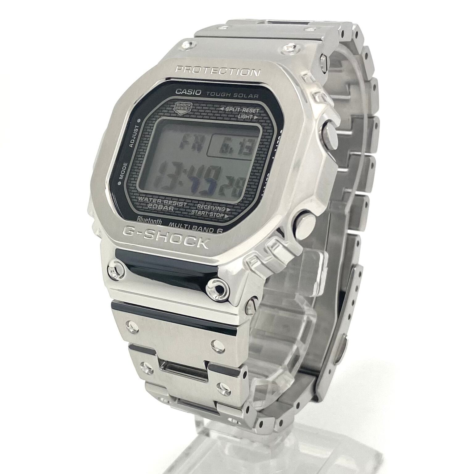 【美品】カシオ G-SHOCK ジーショック GMW-B5000D-1JF 5000シリーズ フルメタル モバイルリンク スクエア デジタル 電波ソーラー 20気圧防水 腕時計 メンズ 中古