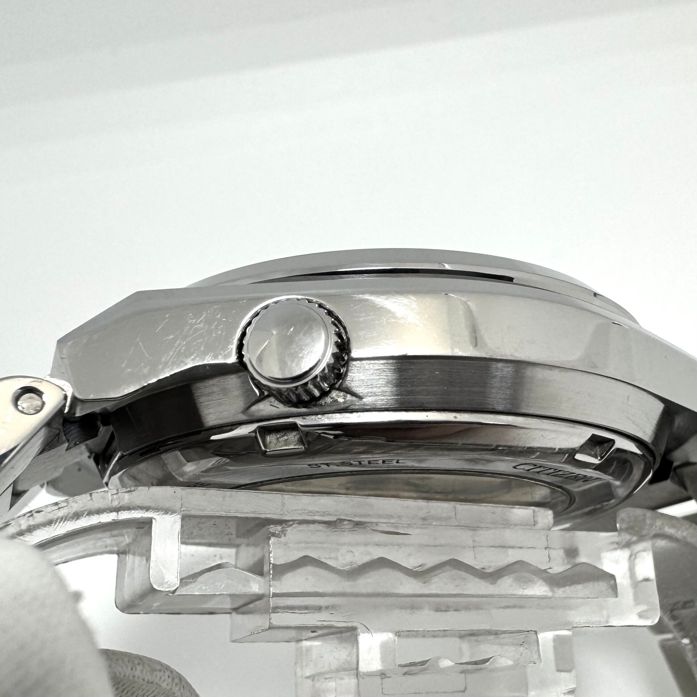 【動作良好】腕時計 メンズ シチズン シチズンコレクション メカニカル ツヨサ NJ0151-53W 8210-S126967 自動巻式 裏スケ ブルーグラデーション デイト表示