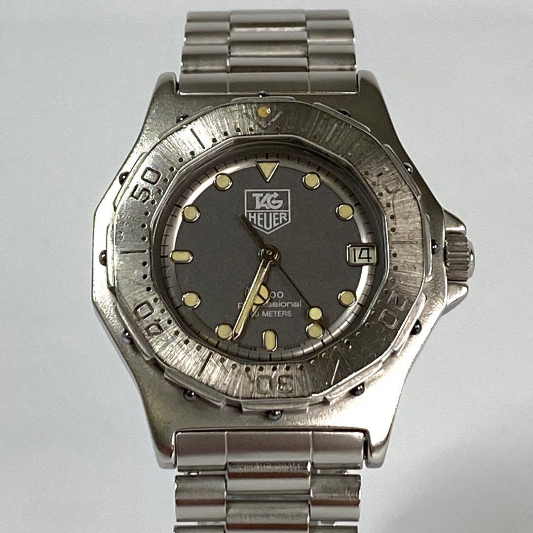タグホイヤー　3000シリーズ　プロフェッショナル　クォーツ　デイト表示　グレー