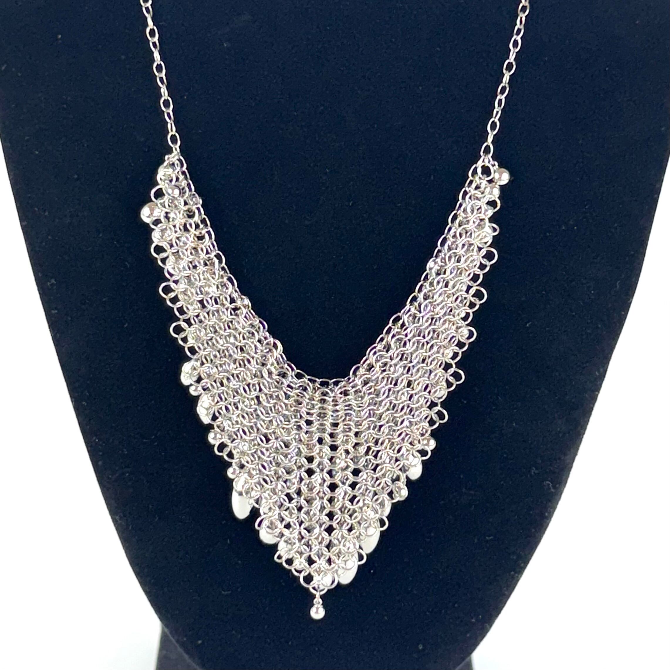 スワロフスキー　SWAROVSKI　ネックレス　パーティアクセサリー　ブルー　パープル　シルバー