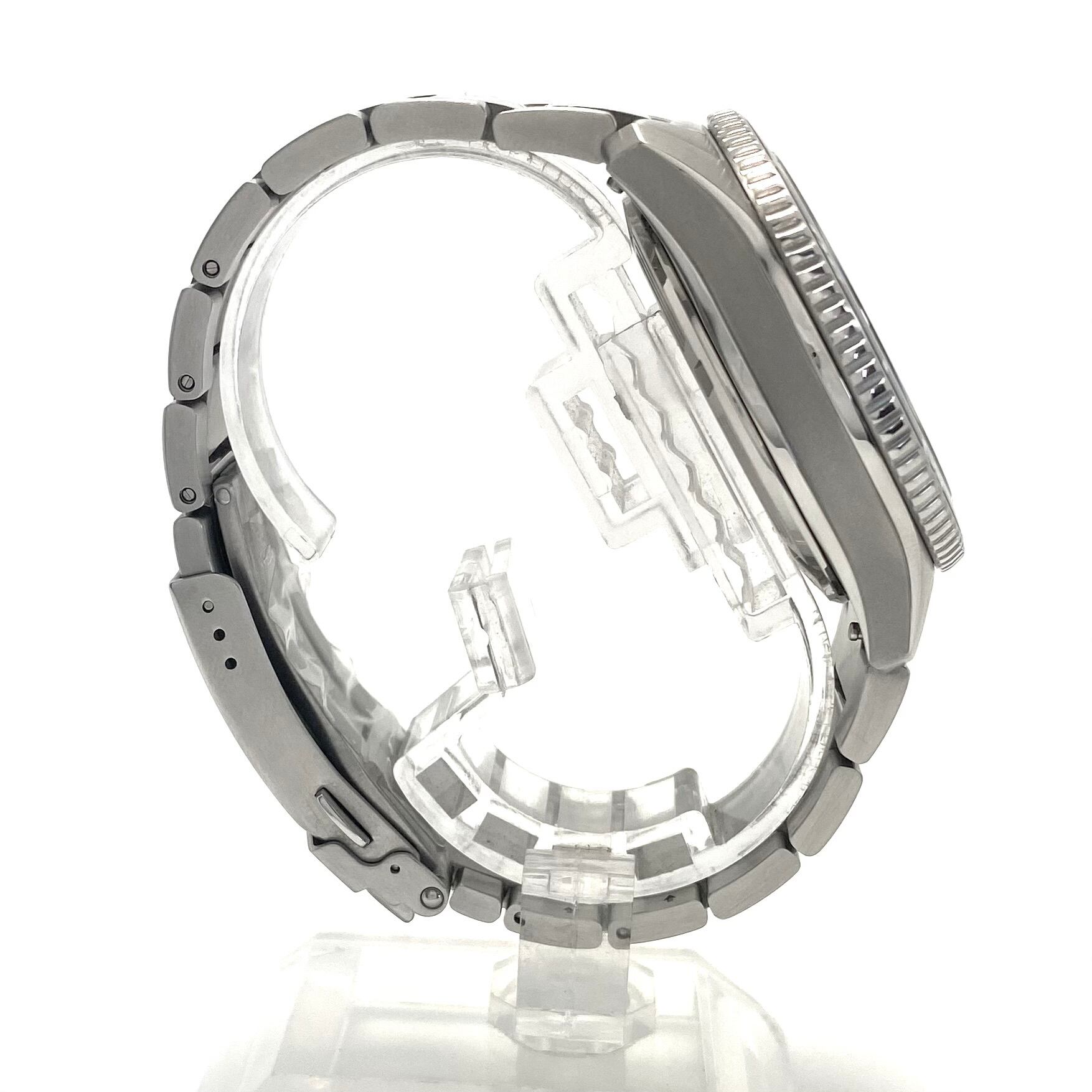 【美品】中古 腕時計 メンズ ティソ TISSOT シースター1000 パワーマティック80 T120807A 自動巻 黒 デイト表示 裏スケ 30気圧防水