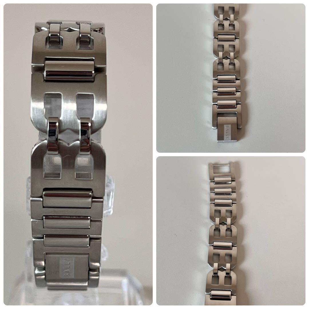 【美品】バリー　BALLY　クォーツ　グレー　スクエア　2針