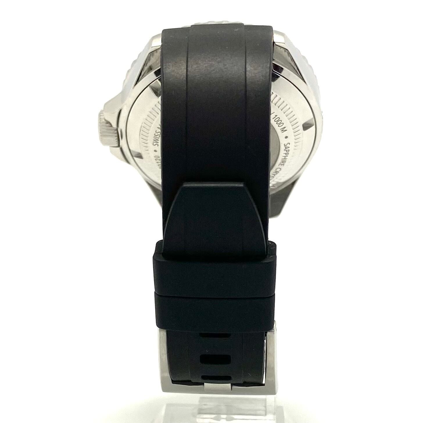 【美品】腕時計 メンズ エドックス スカイダイバー ネプチュニアン 80120-3NCA-ODN ダイバーズ 自動巻 オレンジ デイト表示 樹脂ベルト セラミック 1000m防水