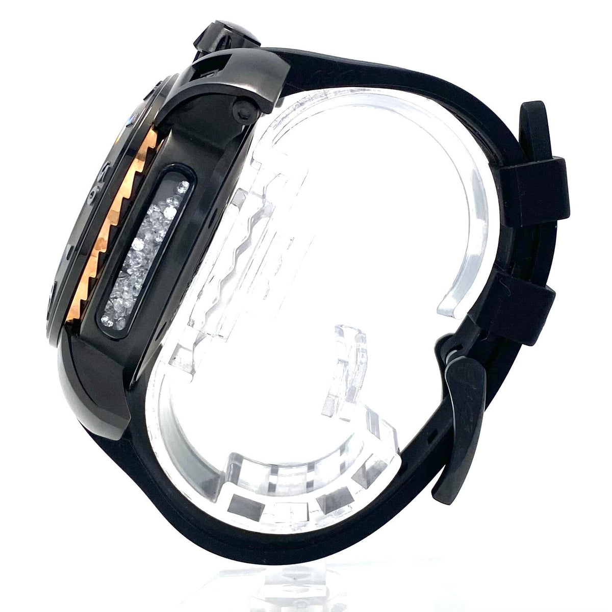 【美品・希少】ガガミラノ　GaGa MILANO　マニュアーレ48　8012.NJ.01　ネイマールコラボモデル　世界限定500本　クォーツ　クロノグラフ　黒　樹脂ベルト