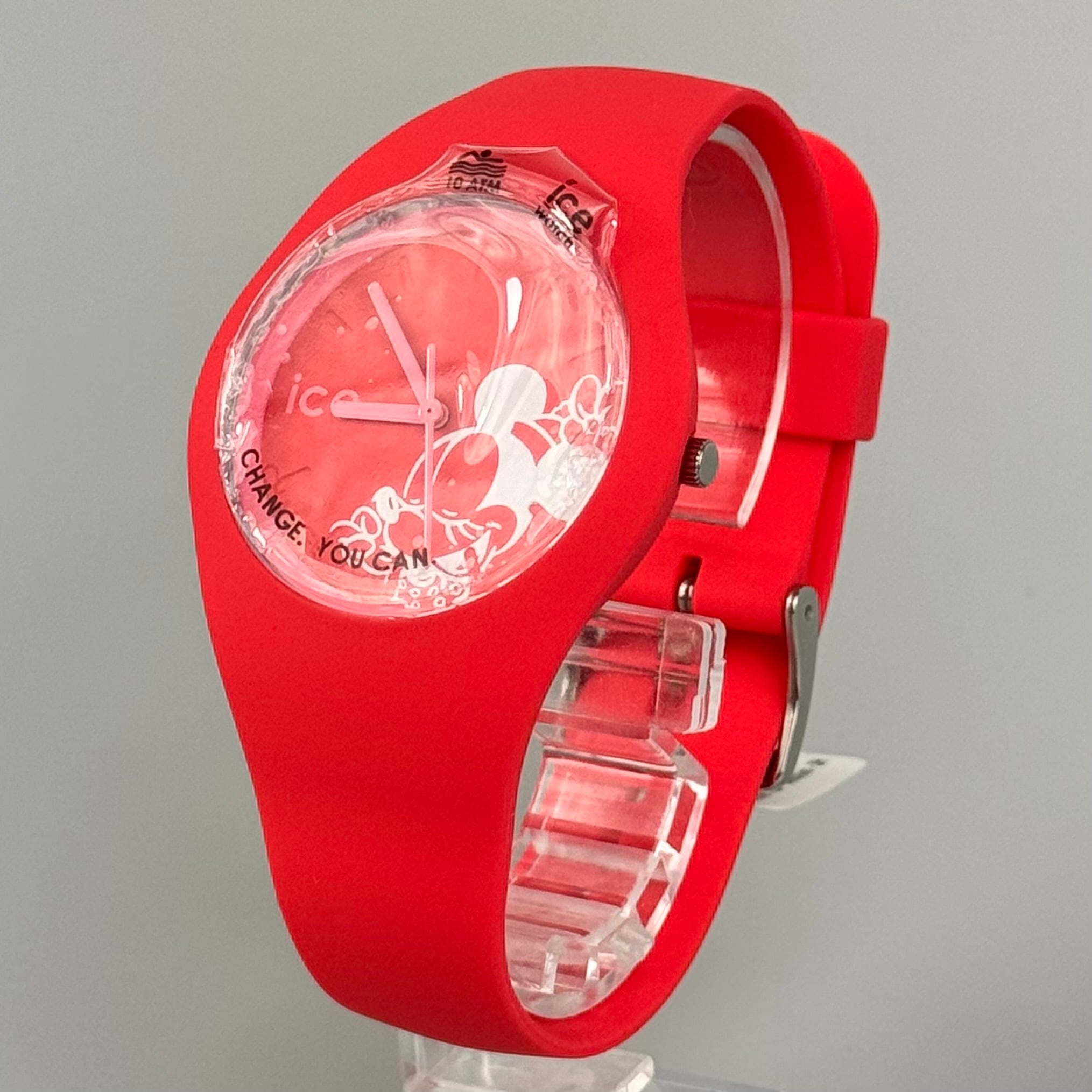【未使用・電池交換済み】 アイスウォッチ　ICE WATCH　014773　ディズニー　ディズニーコレクション　ミニーマウス　クォーツ　赤　樹脂　メンズ　レディース