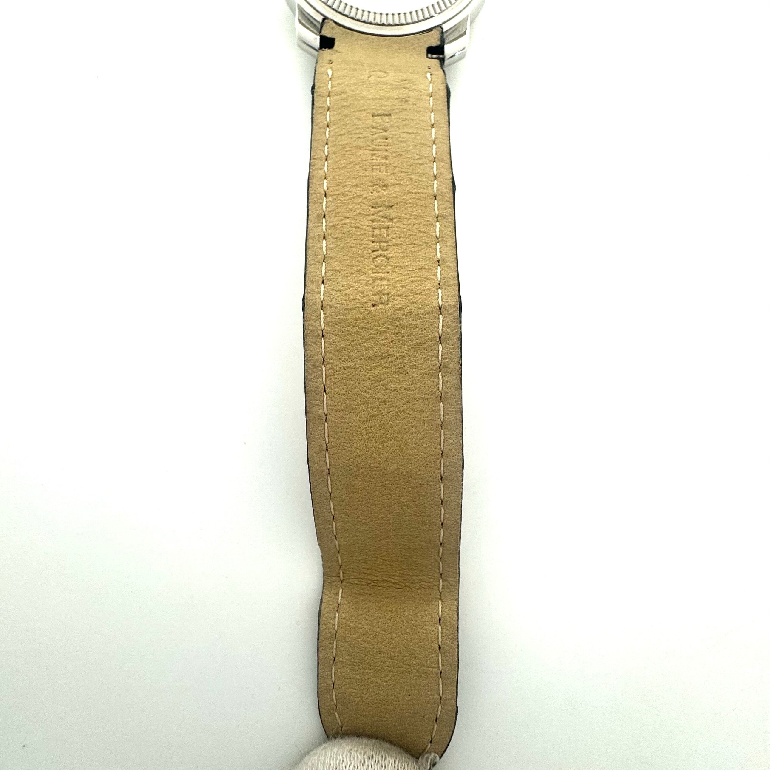 【美品・OH、電池交換済み】ボーム＆メルシエ　ケープランド　MV045214　5267466　クォーツ　デイト表示　シルバー　革ベルト