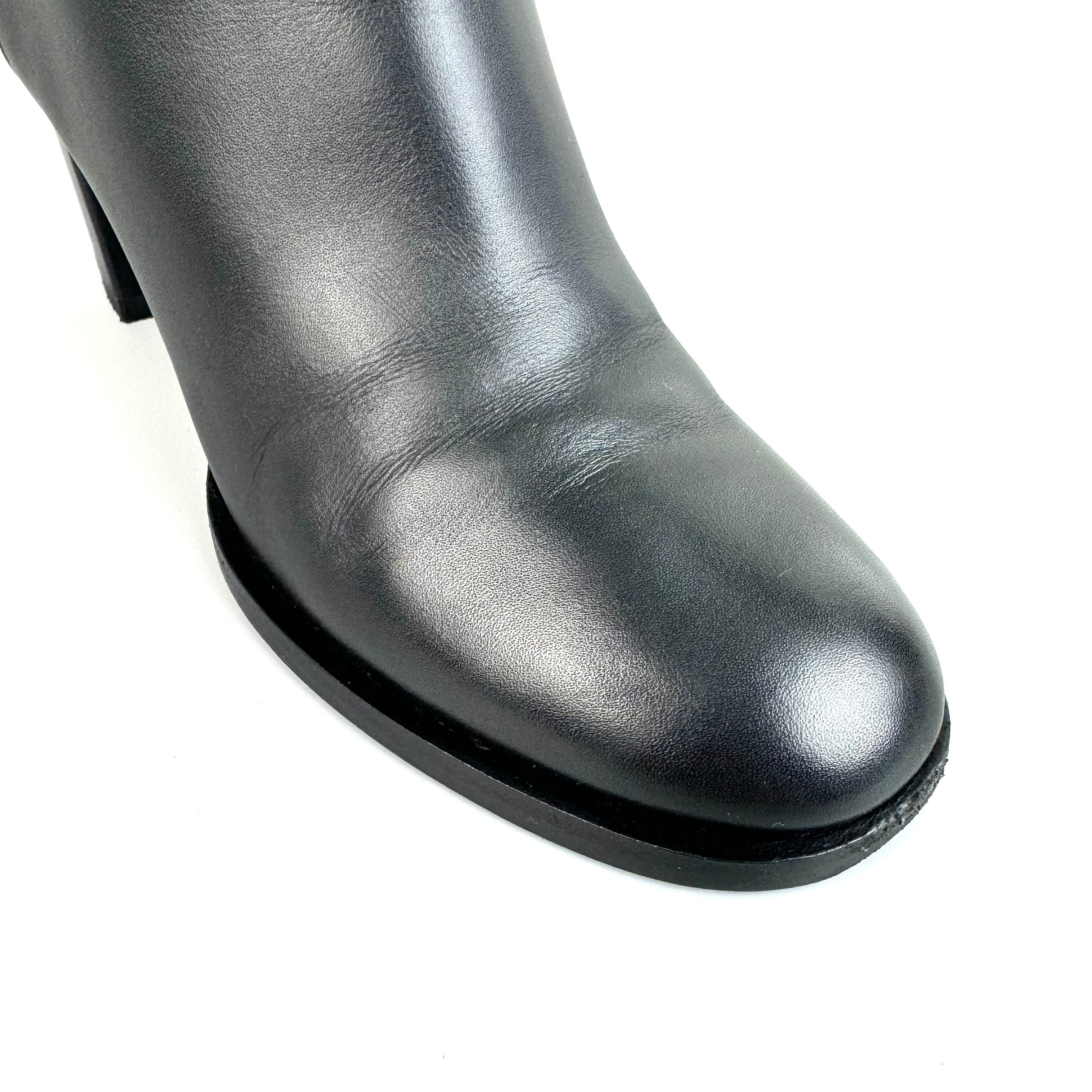 バレンティノガラヴァーニ　ブーツ　Vロゴ　シグネチャー　カーフ　黒　23cm