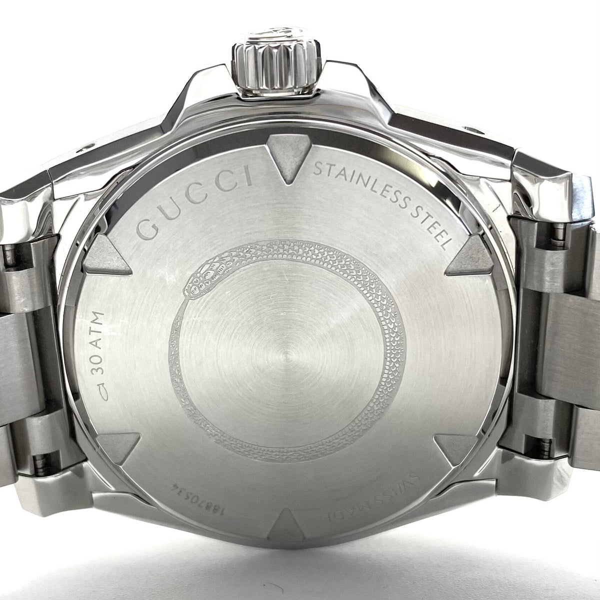 【美品】腕時計 メンズ グッチ GUCCI ダイブ DIVE YA136354 自動巻 シルバー 300m防水