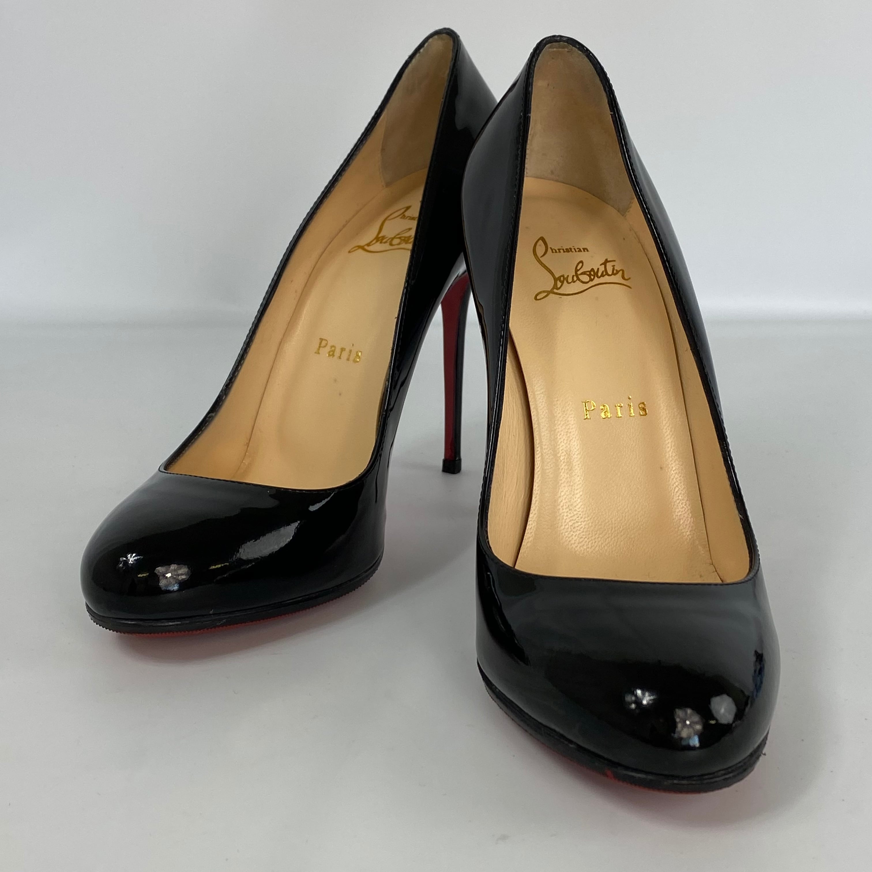クリスチャンルブタン　パンプス　NUDE　パテント　ハイヒール 黒　37