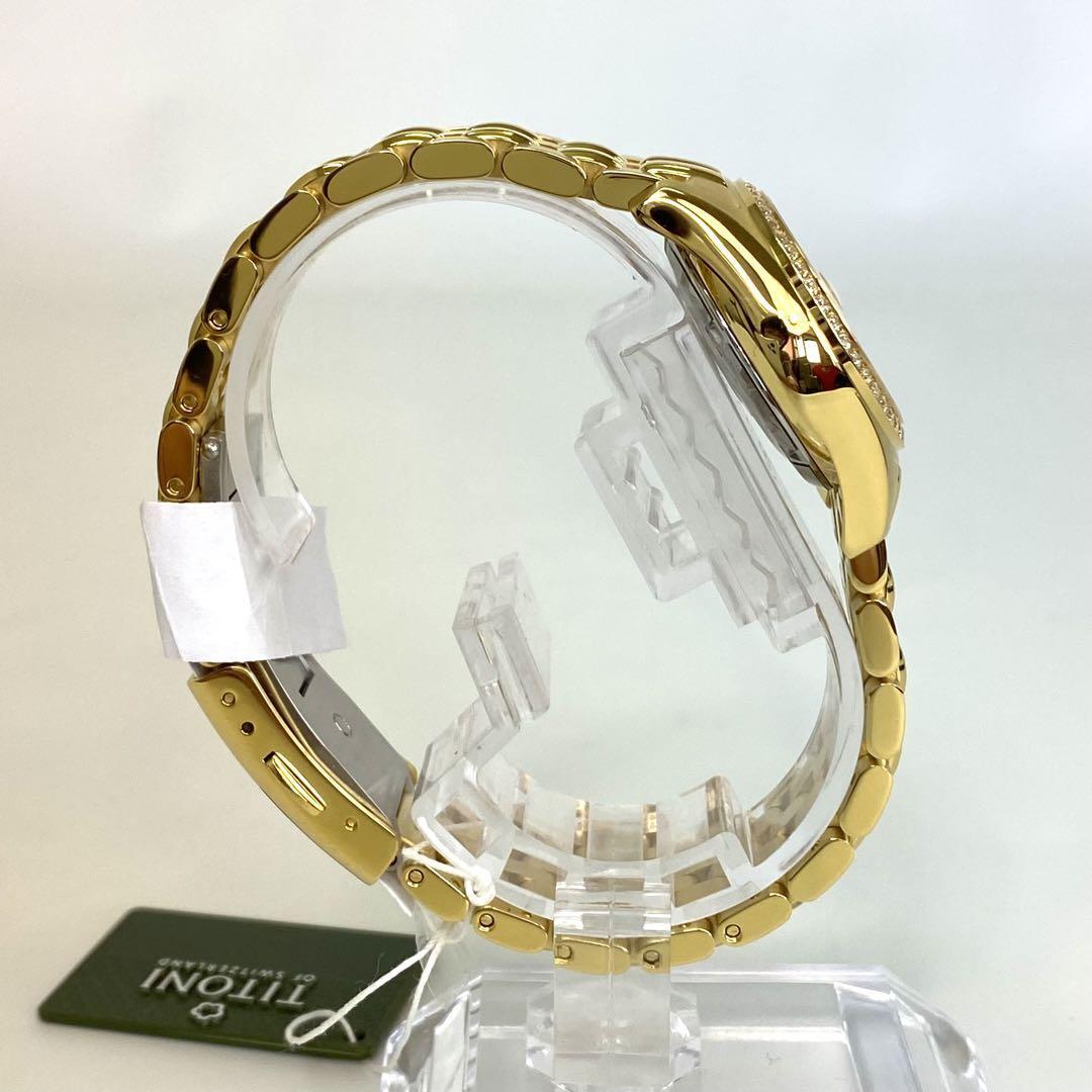 【未使用】チトーニ　コスモキング　729G　自動巻　デイト表示　ゴールド　GP