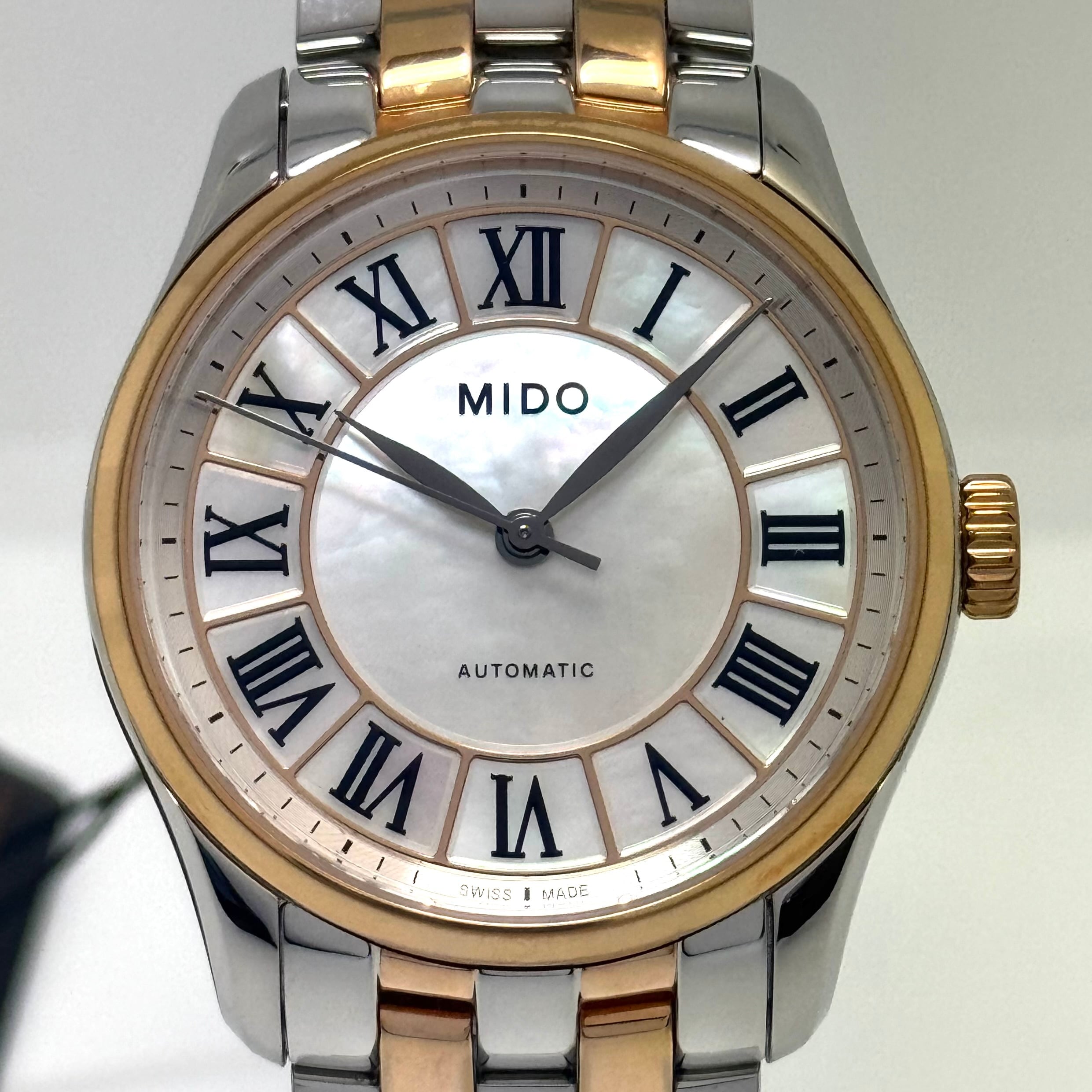 【未使用】ミドー　MIDO　ベルーナ　M024.207.22.110.00　自動巻　裏スケ　シェル　ボーイズ