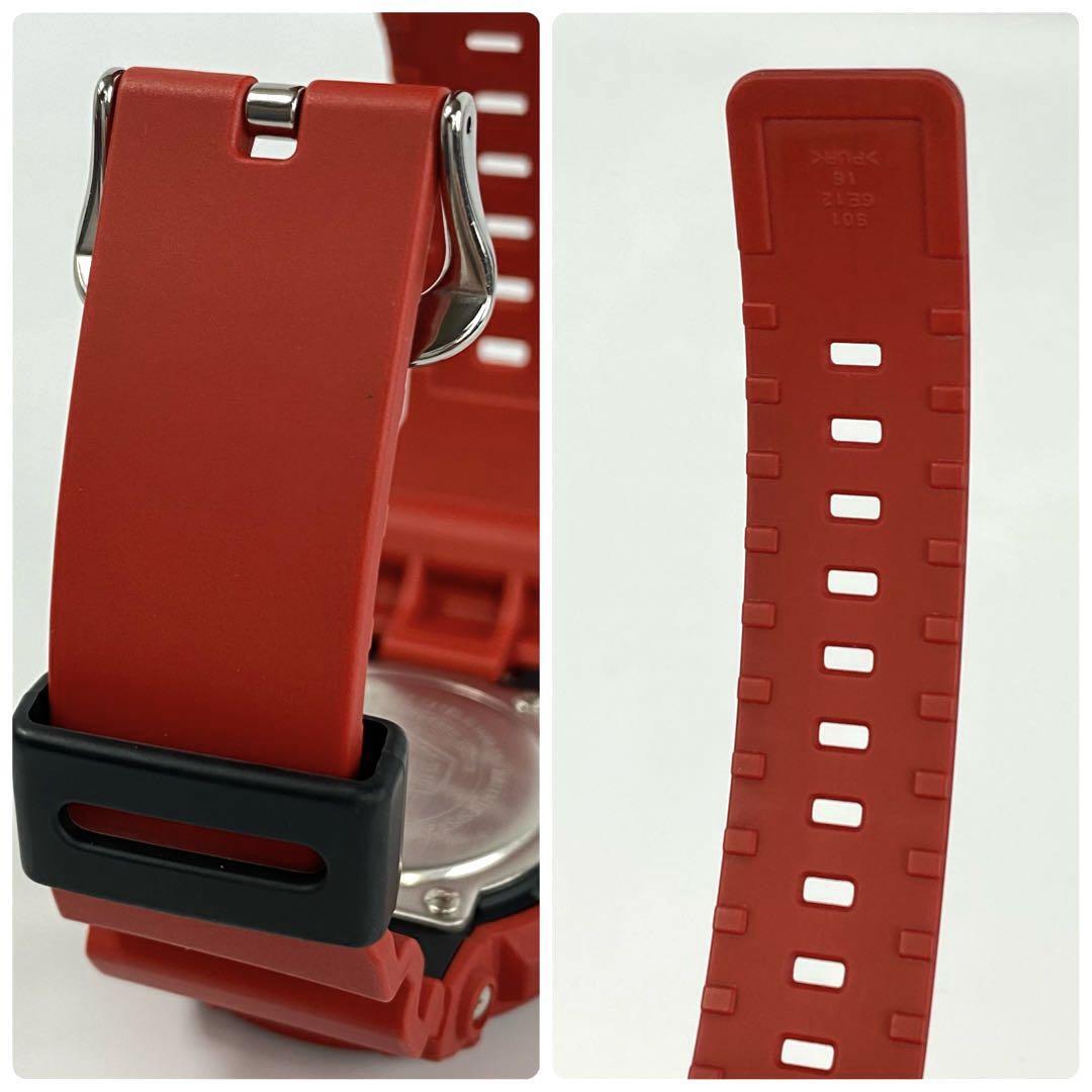 カシオ　Gショック　GA-800　アナデジ　赤　ラバー