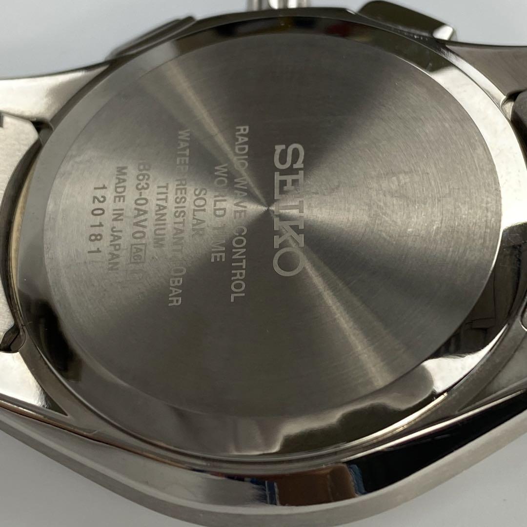 セイコー　ブライツ　SAGA285　電波ソーラー　ブルー　デイト表示