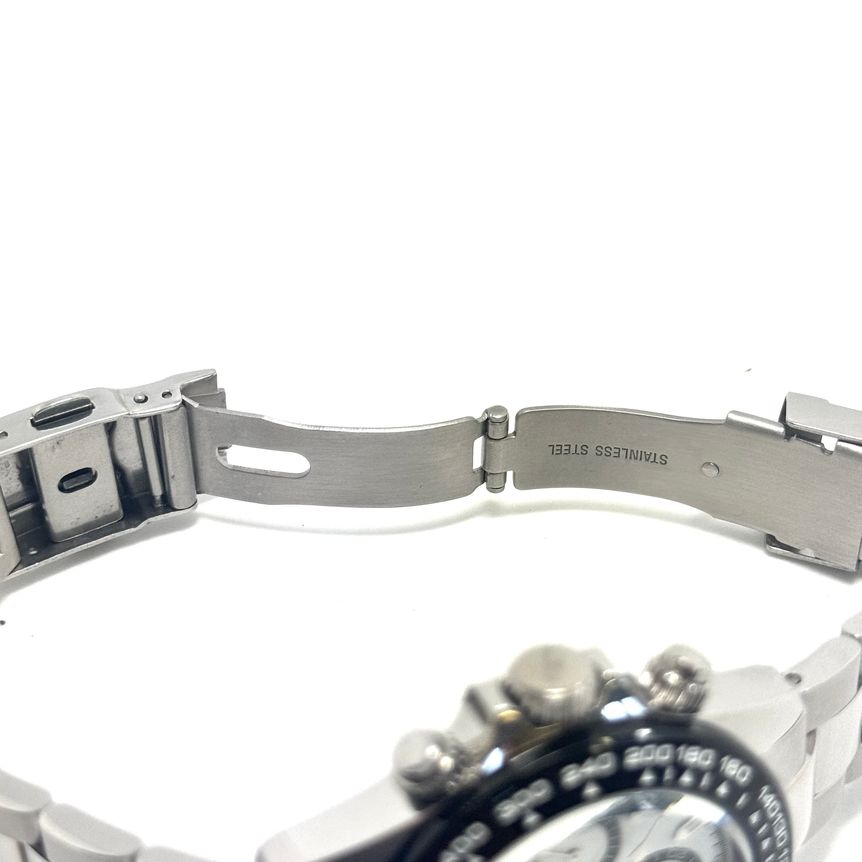 【美品】テクノス　TECHNOS　TSM411TW　クォーツ　クロノグラフ　白