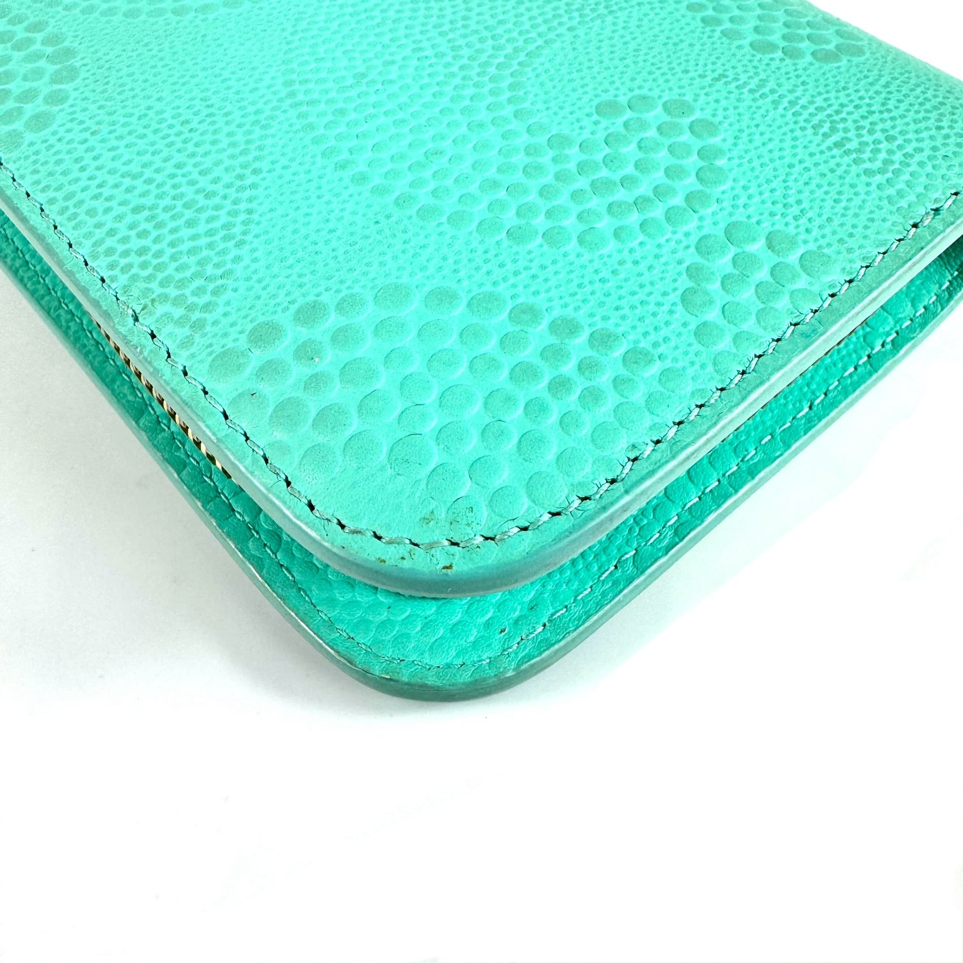 ティファニー　財布　レクタンギュラー　ミニウォレット　コインケース　ティファニーブルー　レザー