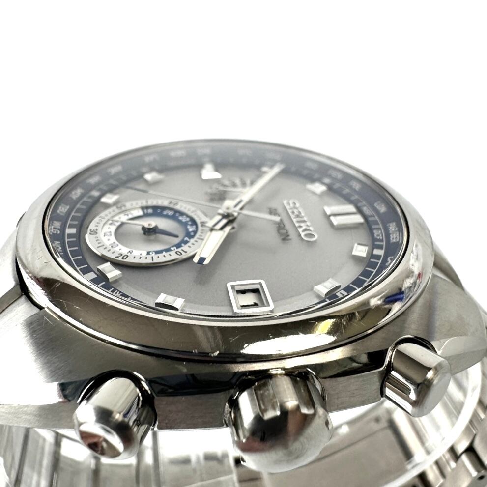 【希少】セイコー　アストロン　SBXY001　8B63?0AZ0　セイコー創業140周年記念　世界600本限定　電波ソーラー　シルバー　デイト表示