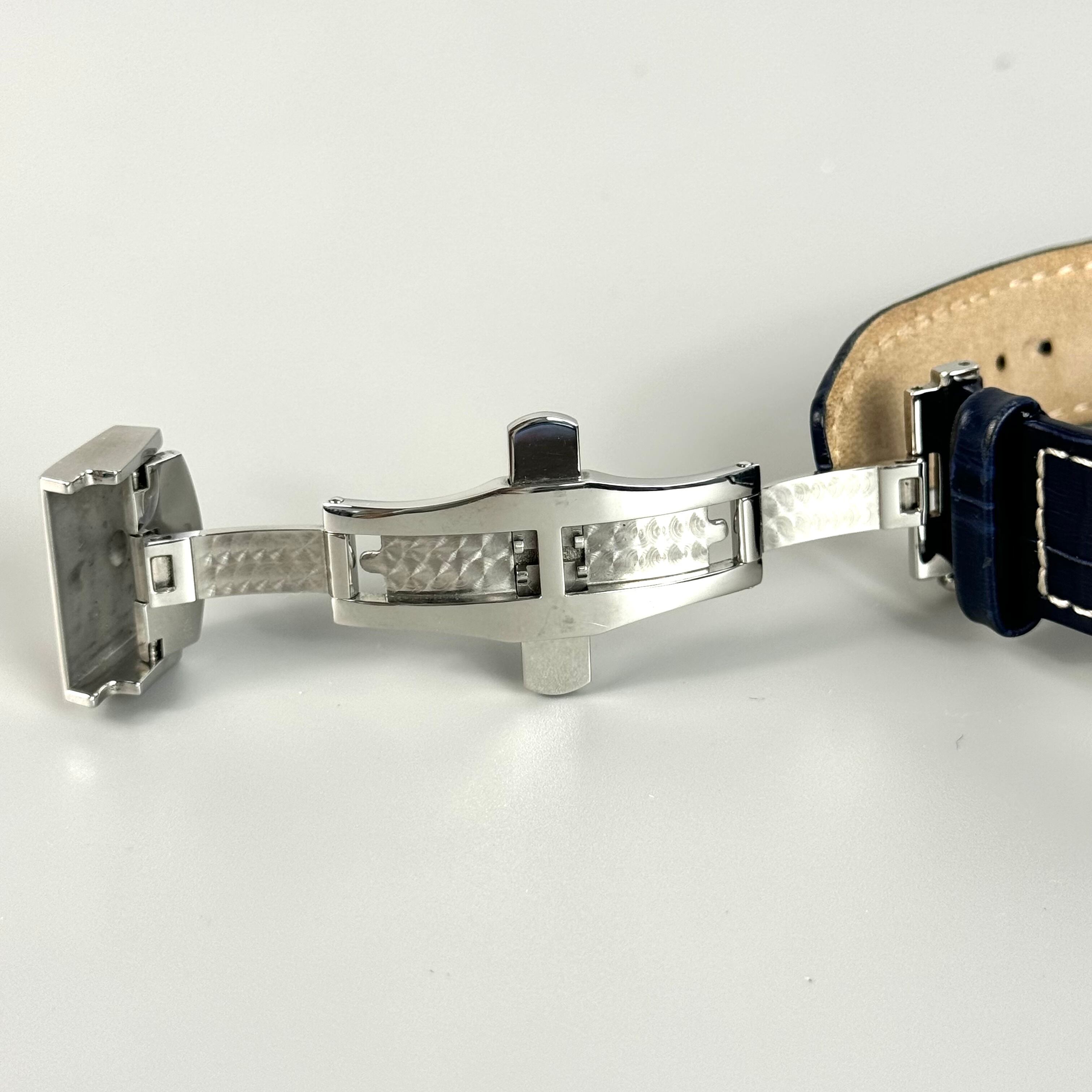 モーリスラクロア　MAURICE LACROIX　アイコン　AI1018　クォーツ　クロノグラフ　シルバー　革ベルト　デイト表示