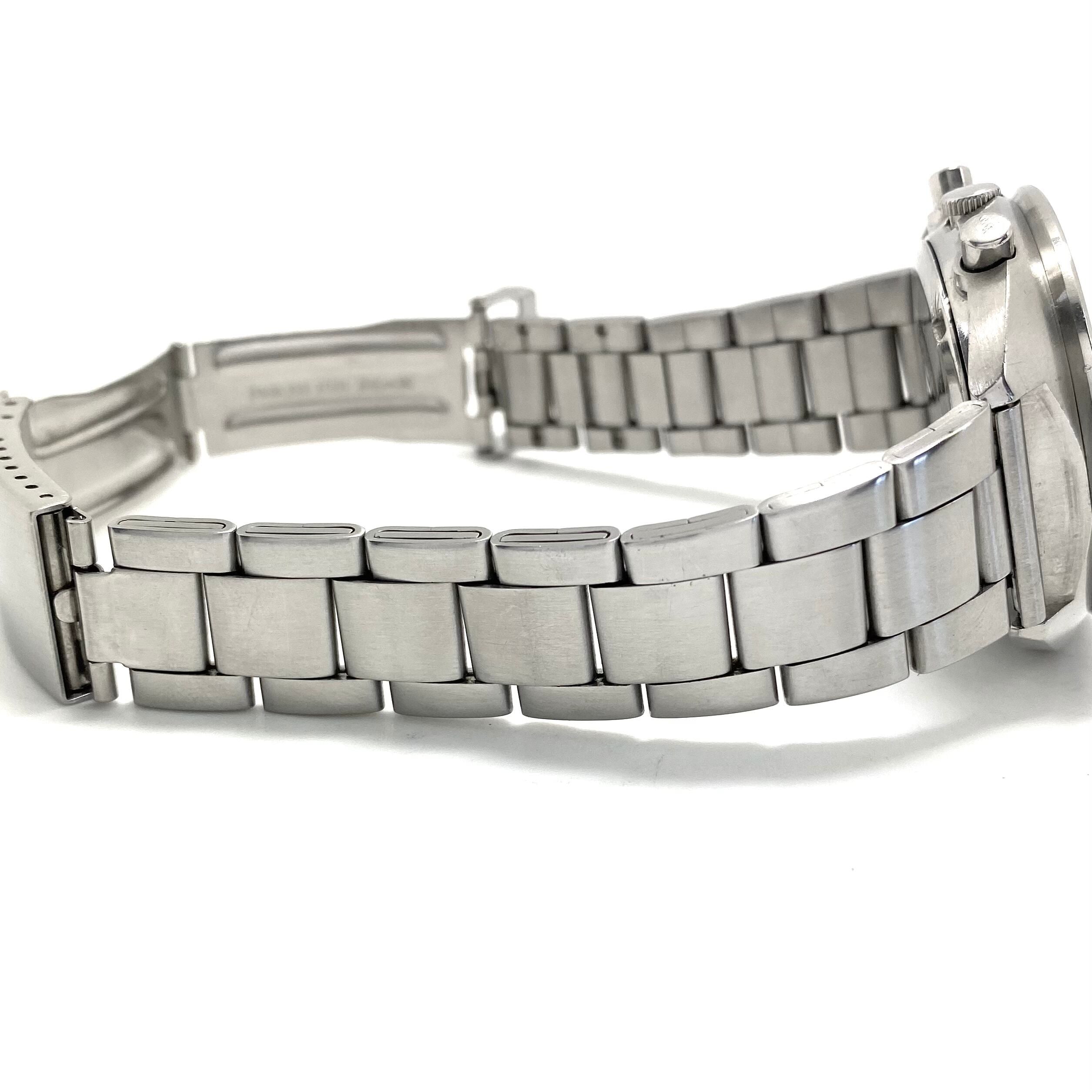 【希少】腕時計 メンズ セイコー 5スポーツ スピードタイマー ラリーメーター 7017-6050 自動巻 黒 デイデイト表示（日本語・英語） クロノグラフ 1971年製 ヴィンテージ 社外ベルト