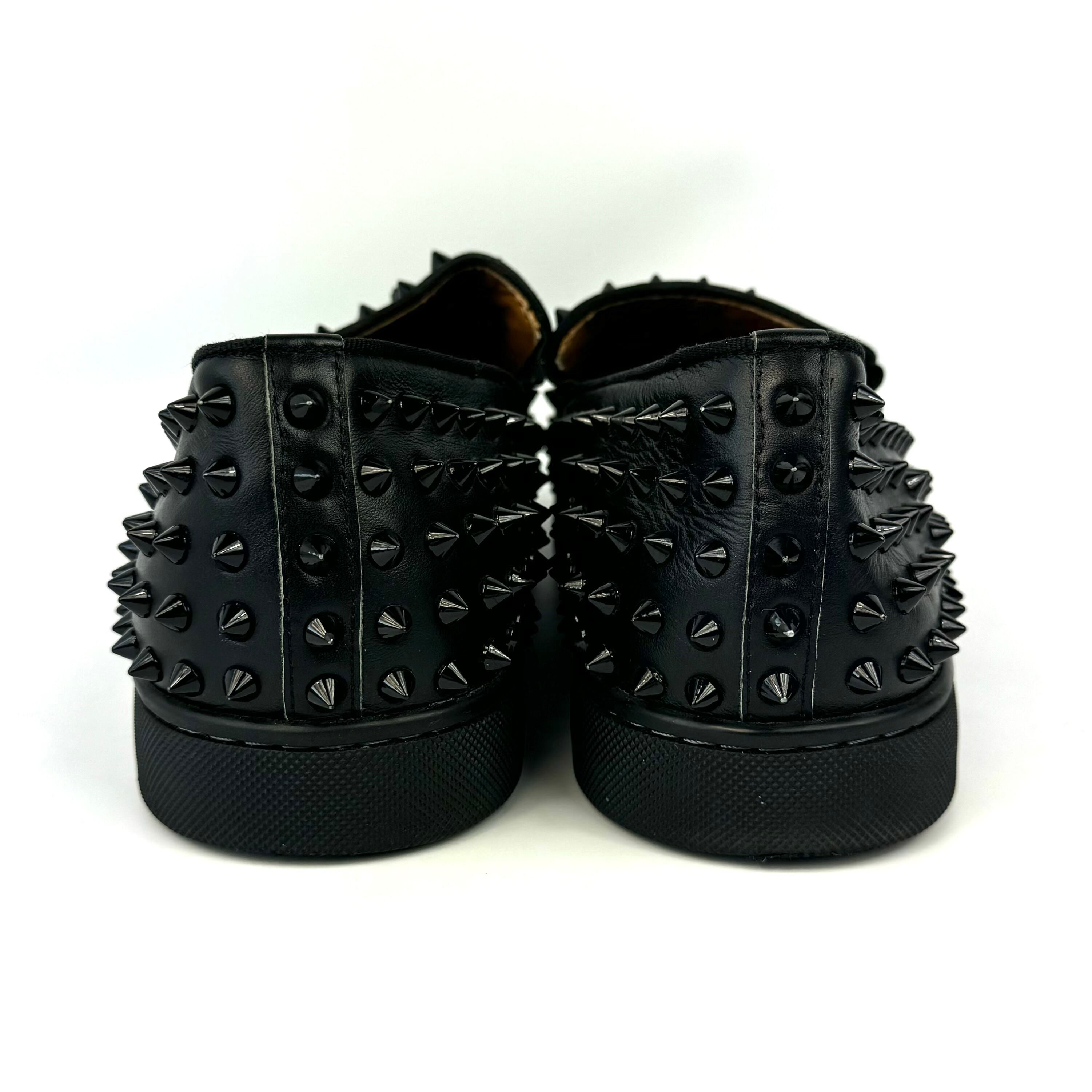 クリスチャンルブタン　スニーカー　ローラーボート　スタッズ　レザー　黒　27cm