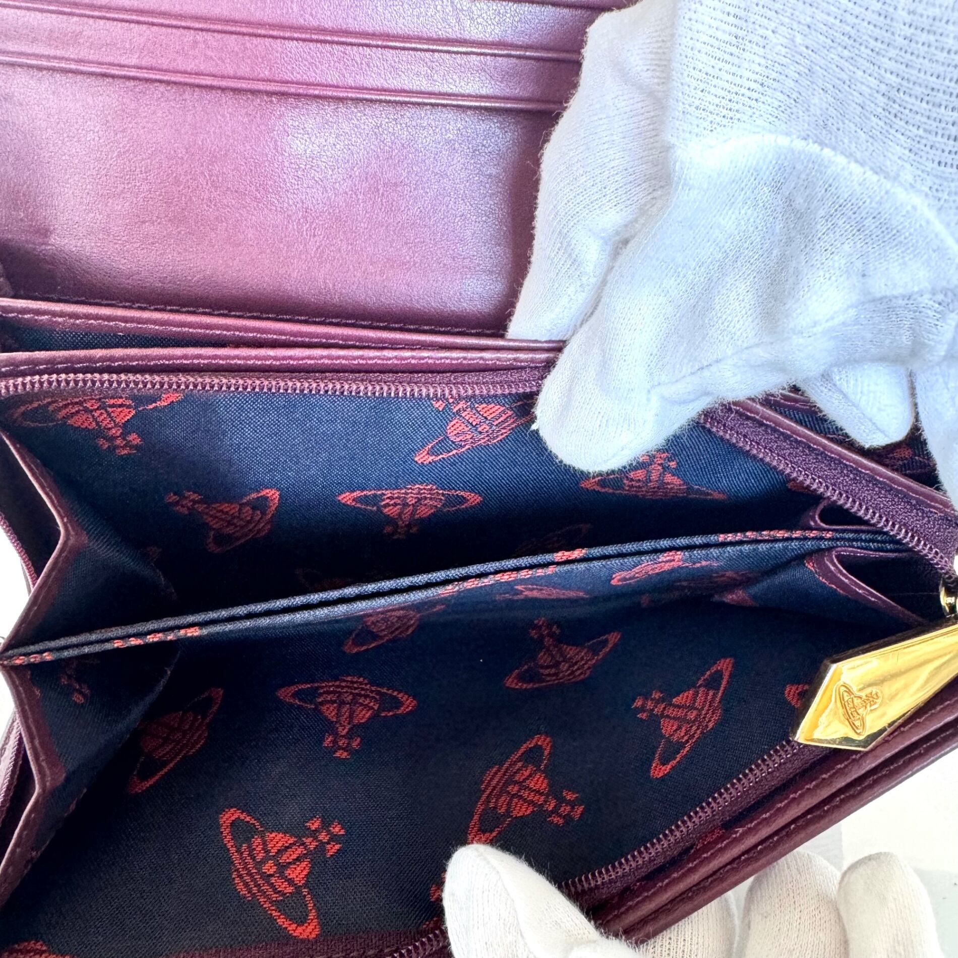 ヴィヴィアンウエストウッド　長財布　タータンチェック柄　レザー　PVC