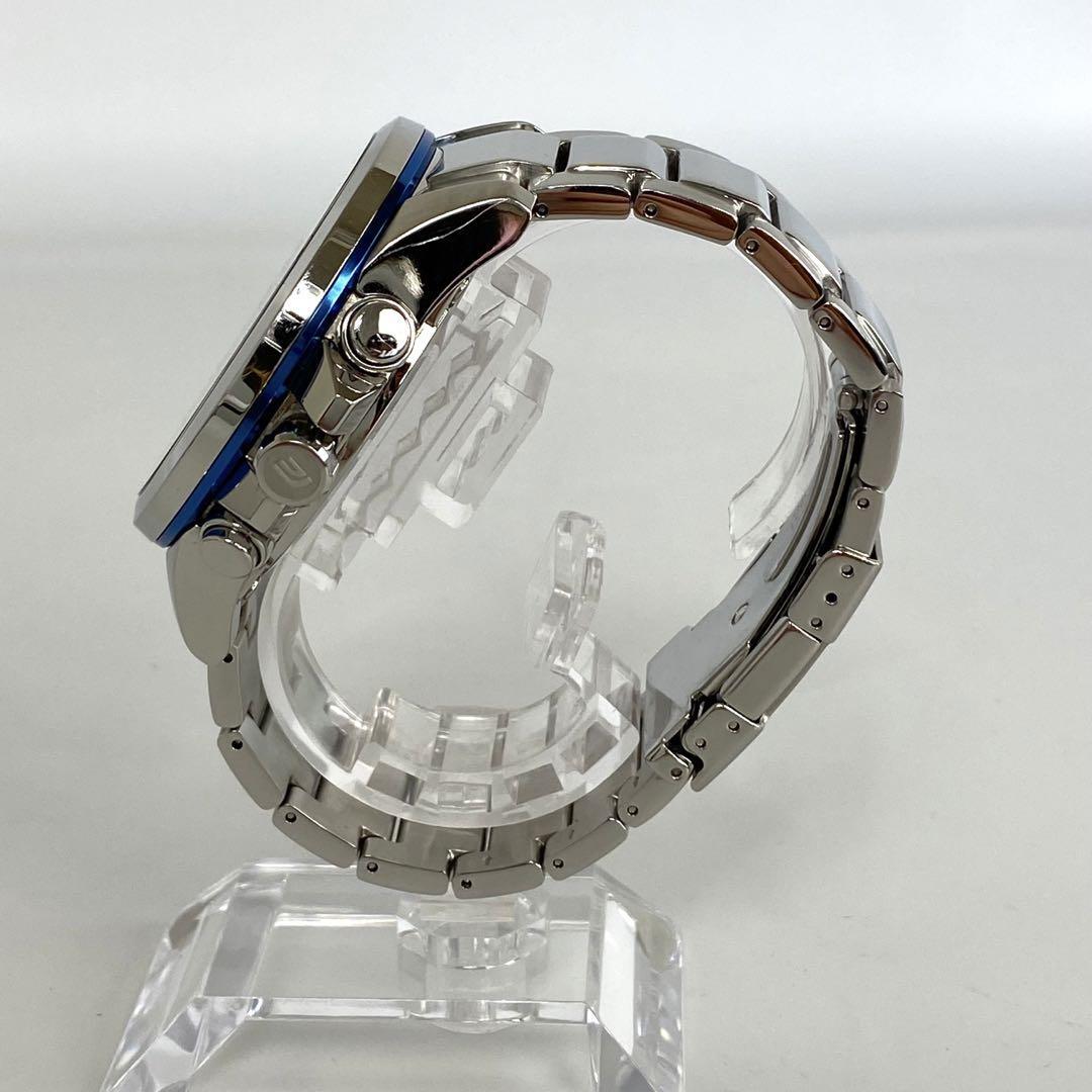 カシオ　エディフィス　電波ソーラー　黒　デイト表示　Bluetooth