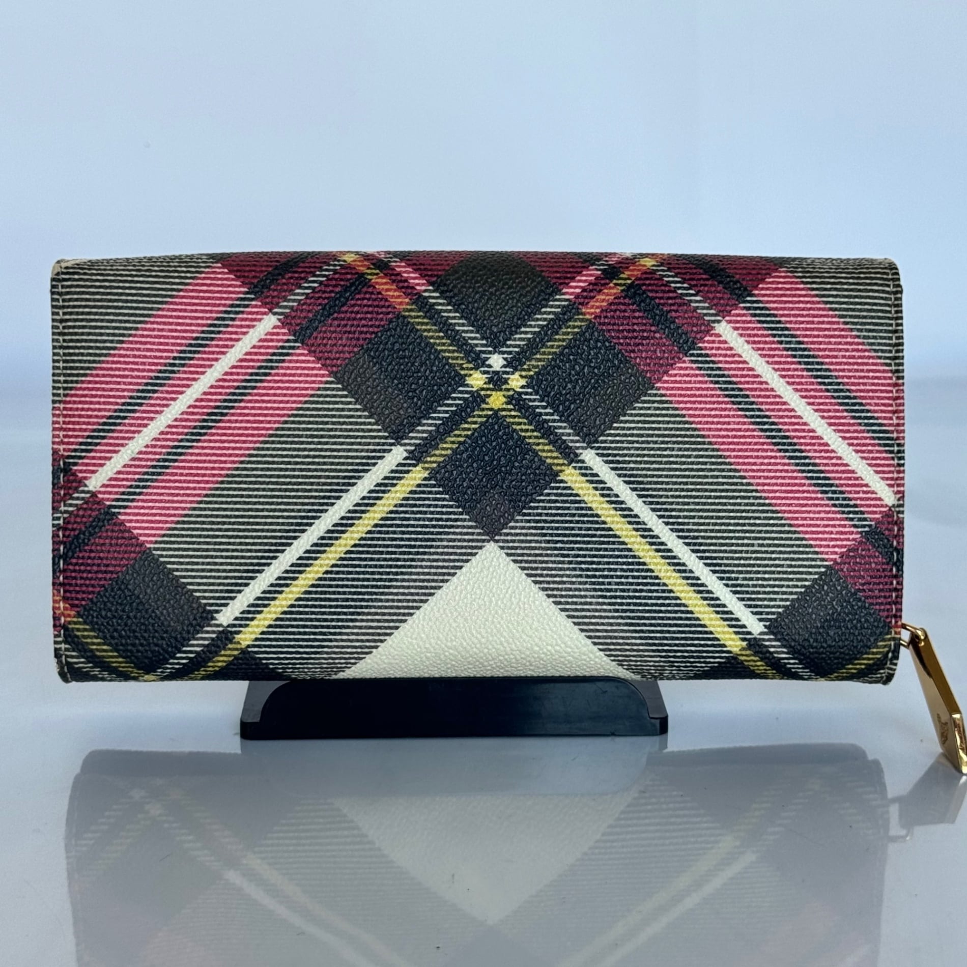 ヴィヴィアンウエストウッド　長財布　タータンチェック柄　レザー　PVC