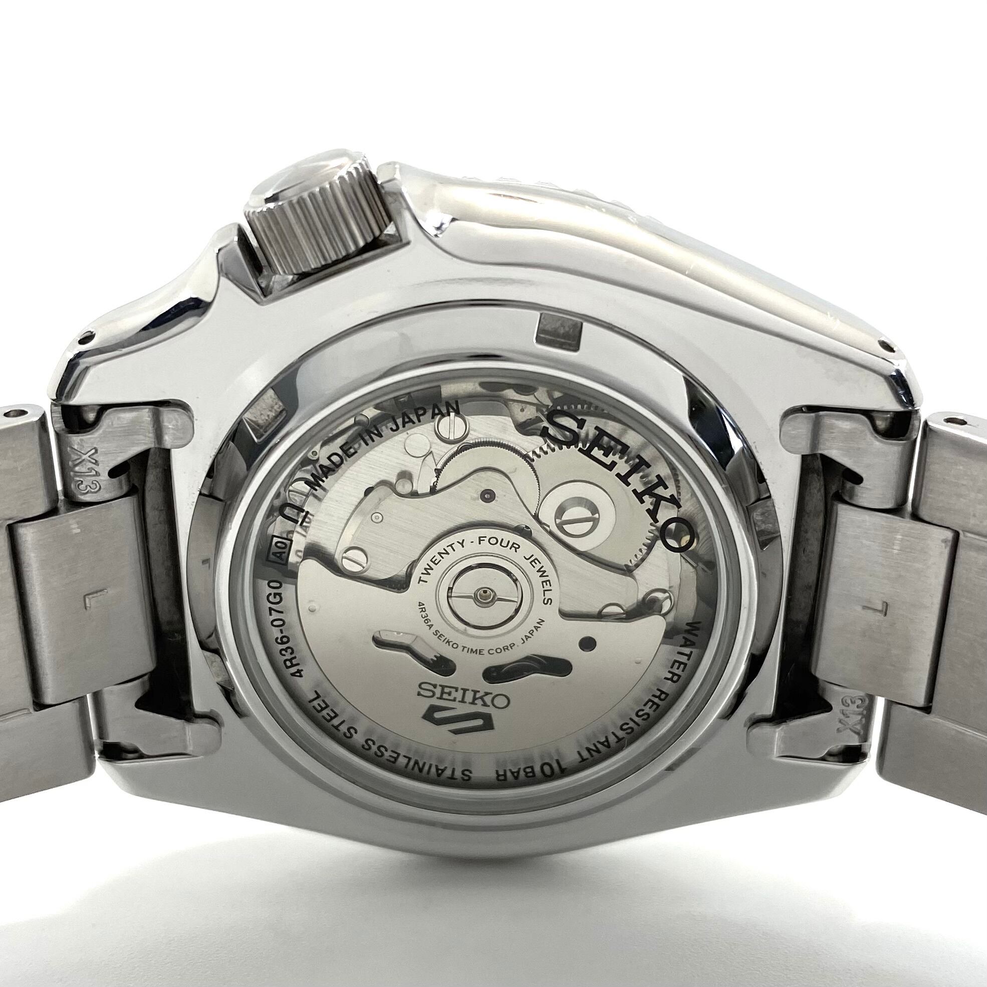 腕時計 メンズ セイコー 5スポーツ SBSA005 4R36-07G0 自動巻 黒 デイデイト表示（日本語・英語） 裏スケ 10気圧防水