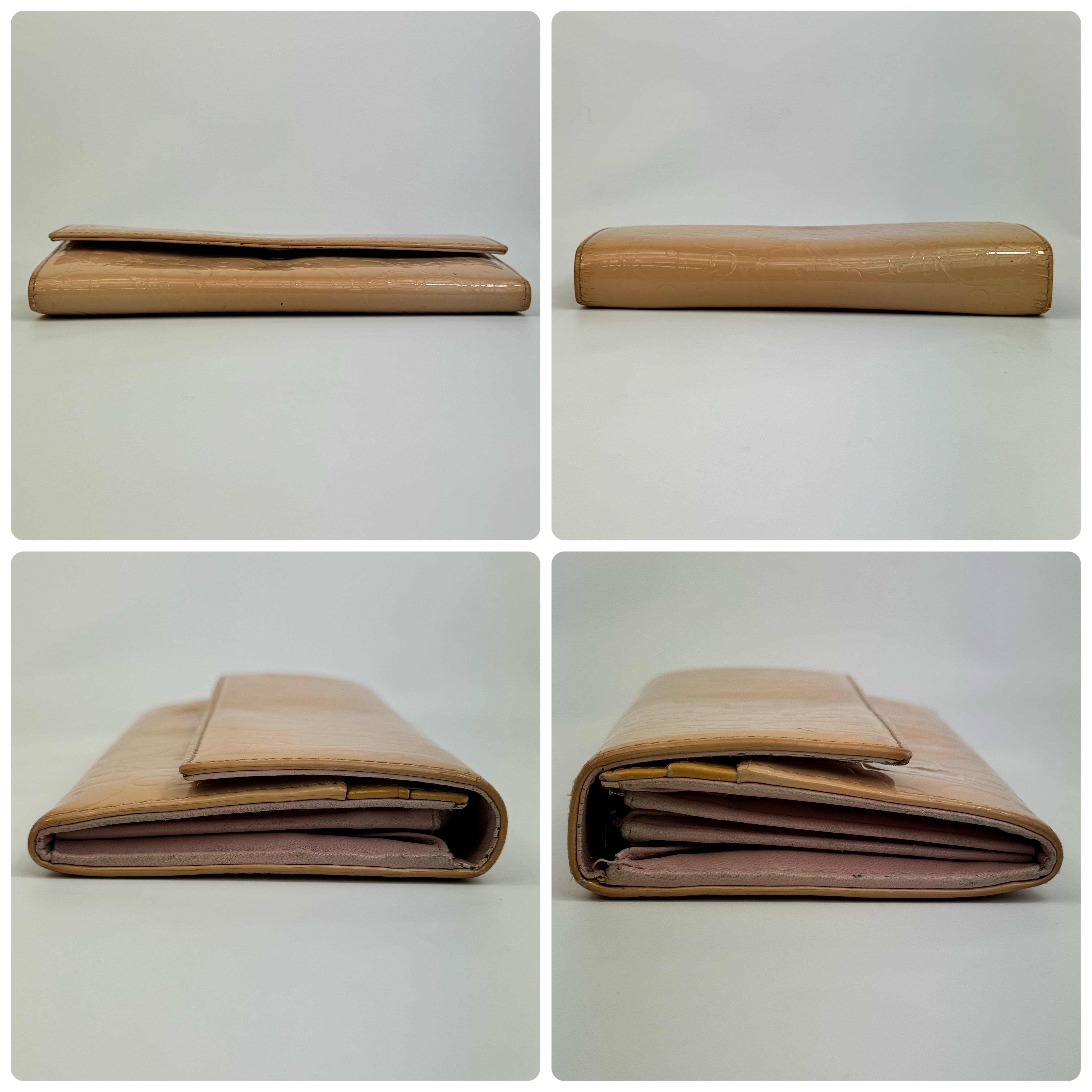 クリスチャンディオール　ロングウォレット　アルティメット　エナメルトロッター　ライトピンク