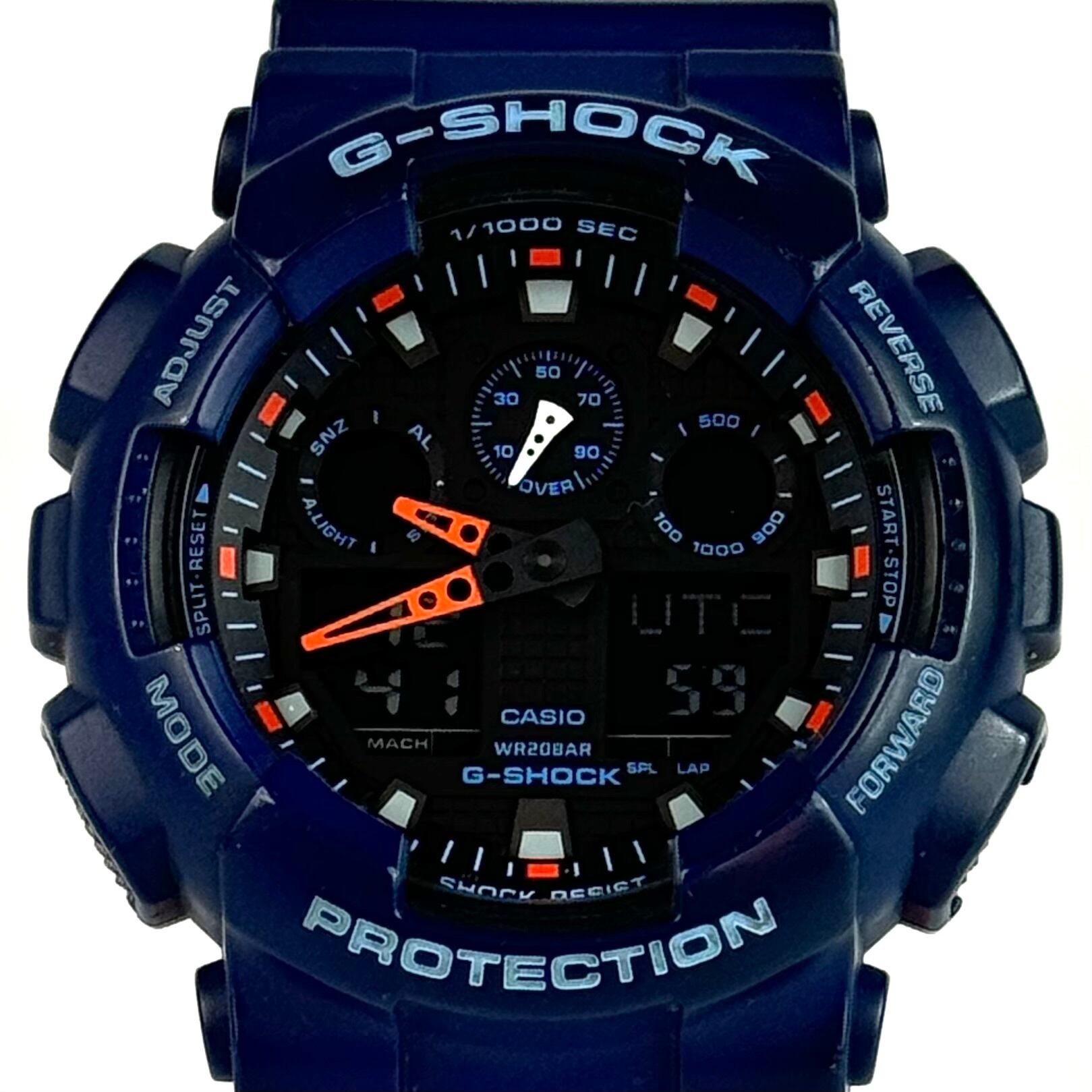 【電池交換済み】カシオ　CASIO　G-SHOCK　ジーショック　GA-100L-2A　クォーツ　アナデジ　黒　樹脂ベルト