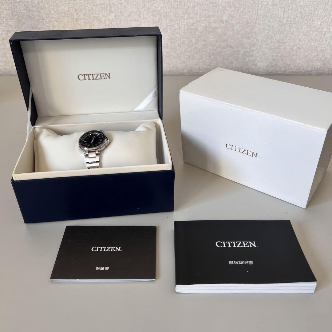 【美品】シチズン　クロスシー　ハッピーフライト　タフソーラー　黒　エコドライブ