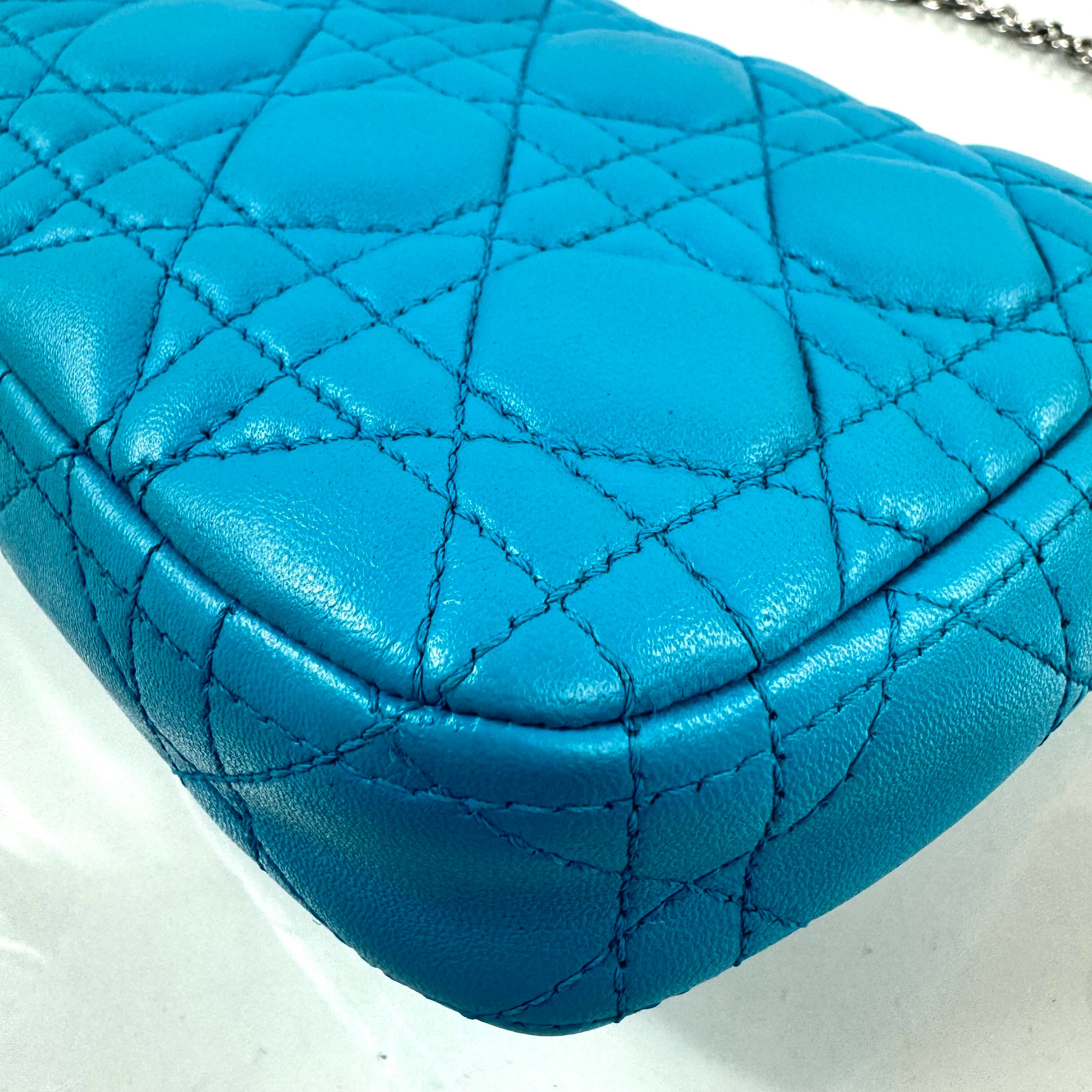 【希少】クリスチャンディオール　ミスディオール　カナージュ　チェーン　ブルー