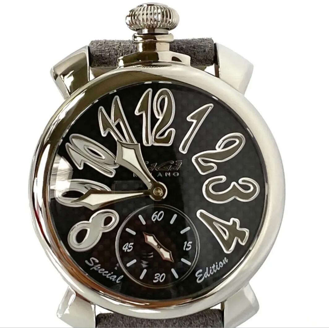 ガガミラノ　マニュアーレ48　5010.SP.02 　スペシャルエディション　手巻き　グレー　裏スケ　革ベルト　スモールセコンド