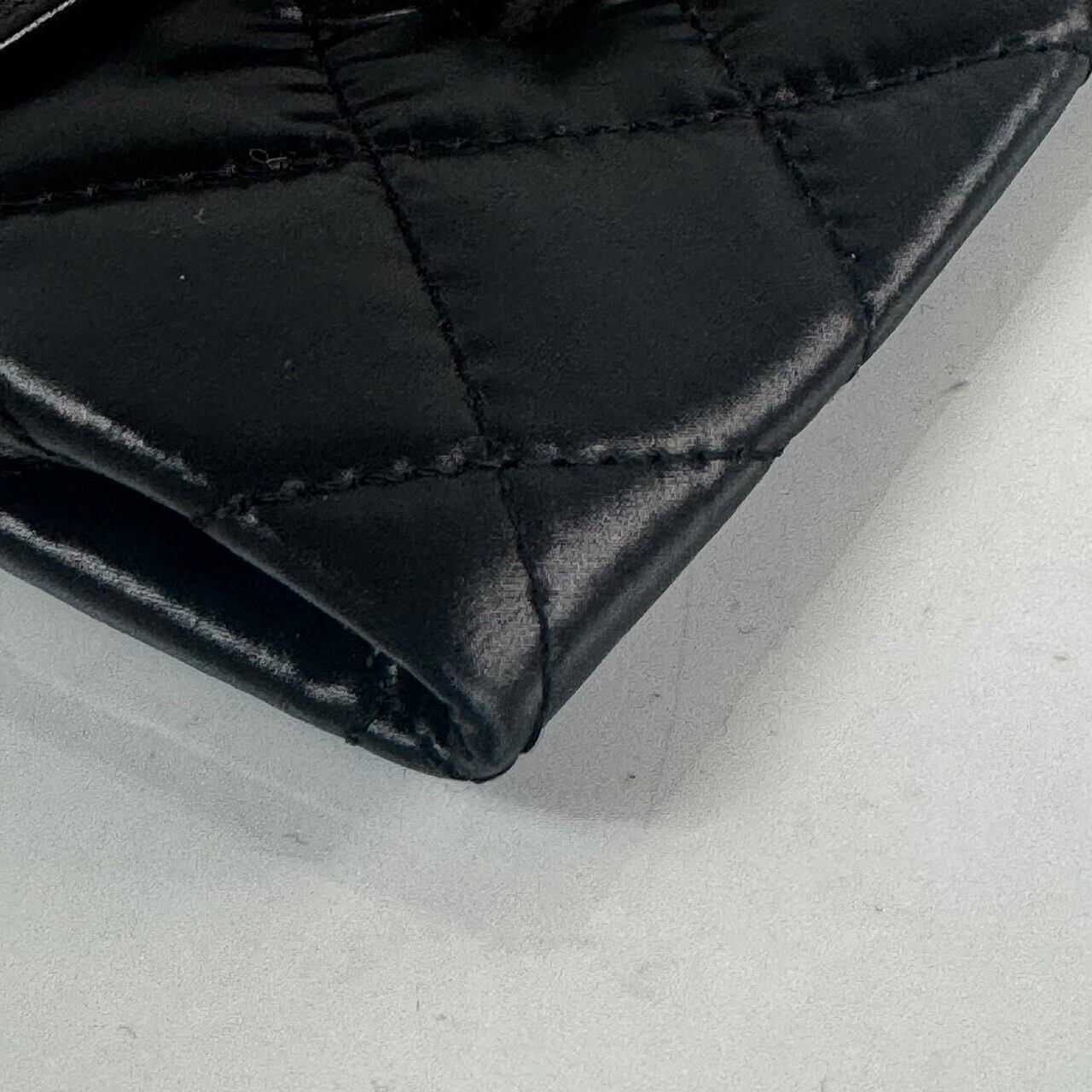 【美品】ドルチェアンドガッバーナ　Dolce&Gabbana　財布　フラップ　レオパード　黒　ナイロン　ハラコ