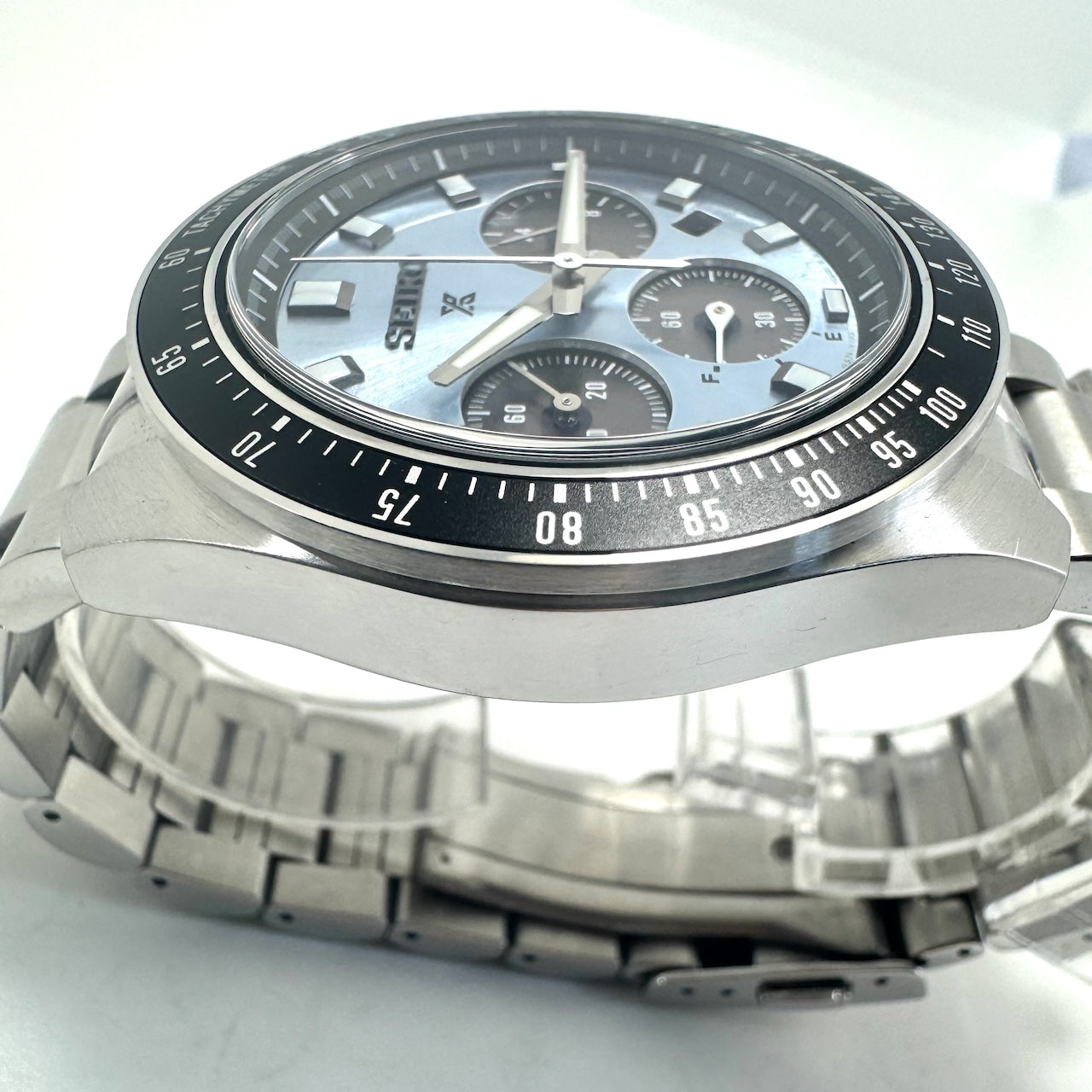 【美品】腕時計 メンズ セイコー SEIKO プロスペックス スピードタイマー SPEEDTIMER SBDL109 V192-0AH0 ソーラー アイスブルー クロノグラフ デイト表示 10気圧防水