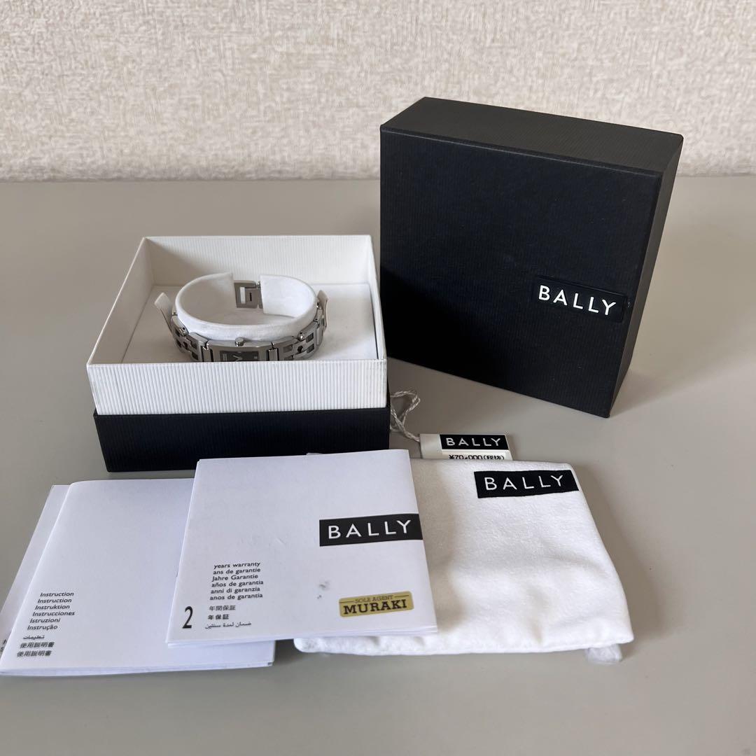 【美品】バリー　BALLY　クォーツ　グレー　スクエア　2針