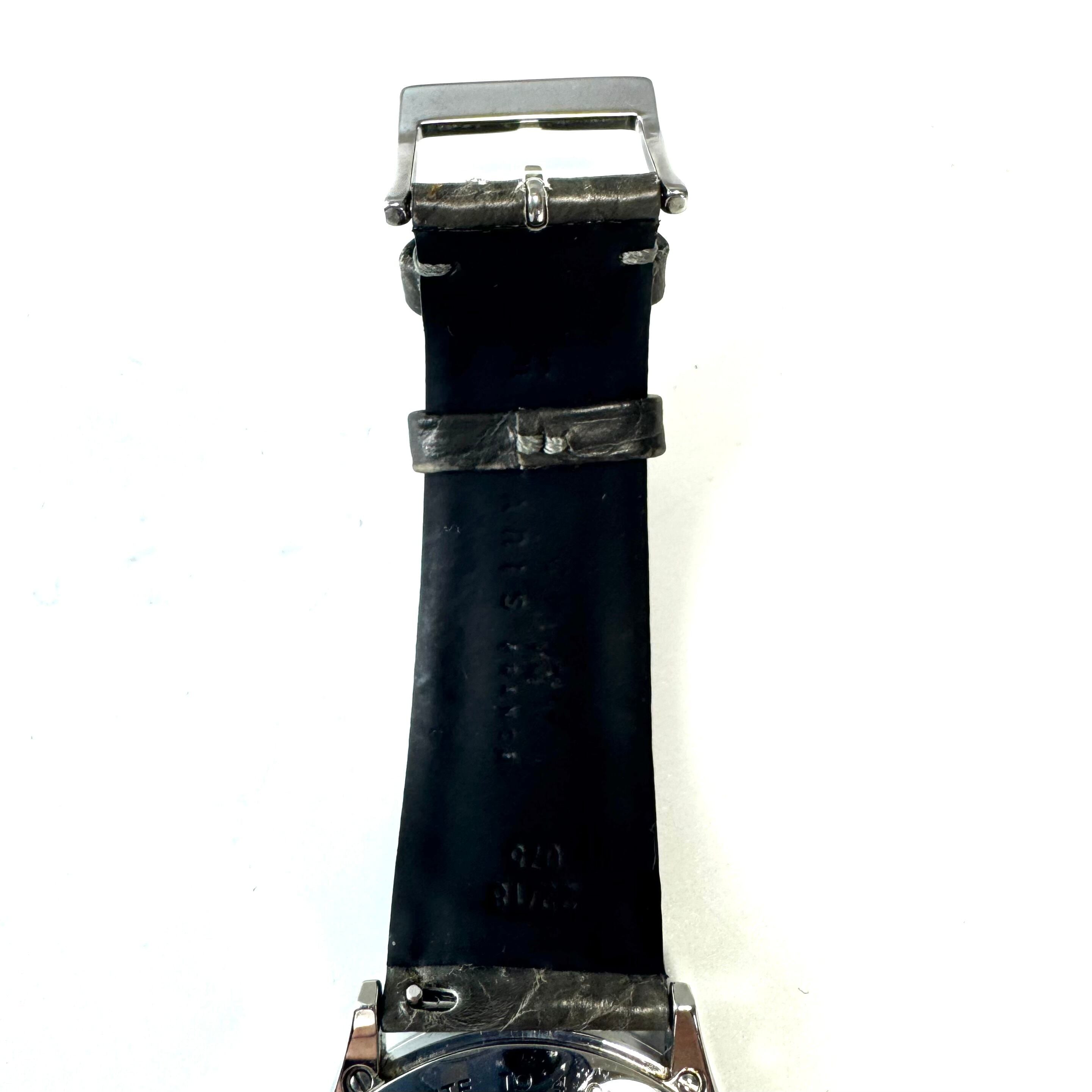 【希少】エドックス　EDOX　85014-3-AIN　レ・ヴォベール　オープンハート　自動巻　シルバー　革ベルト