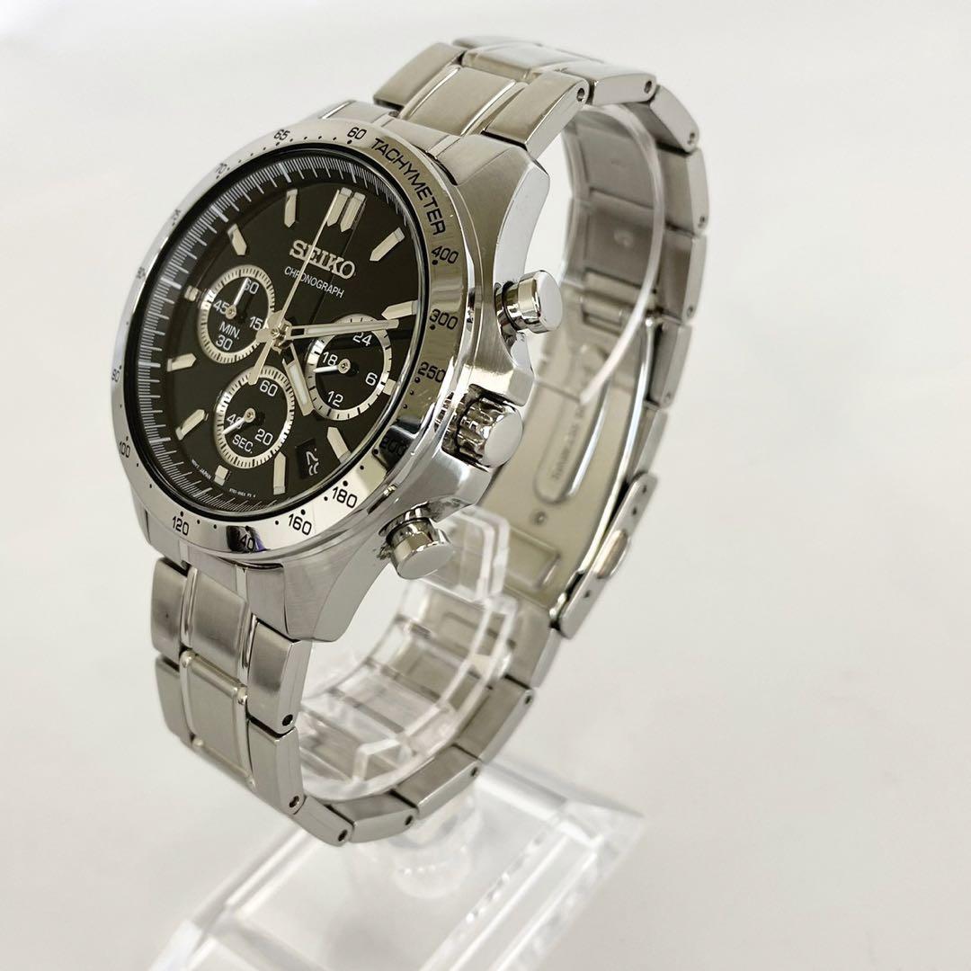 セイコー　スピリット　SBTR013　クォーツ　クロノグラフ　デイト表示　黒