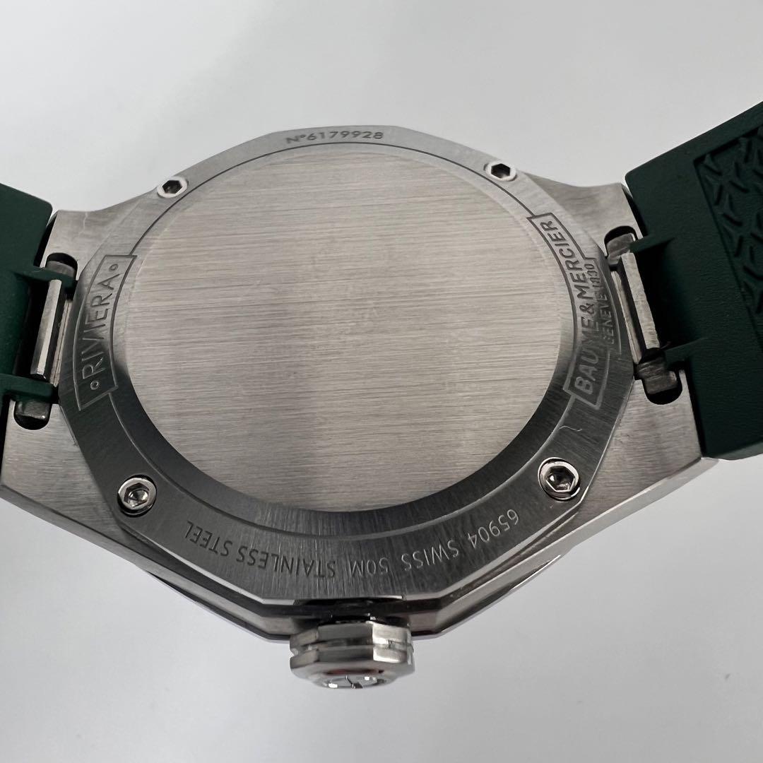 【希少】ボーム&メルシー　リビエラ　クォーツ　グリーン　デイト表示　ラバー