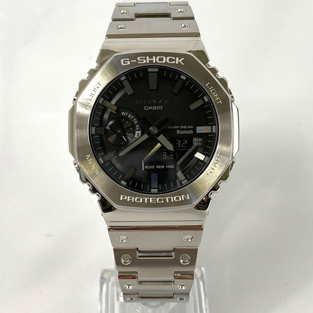 【美品】カシオ　Gショック　2100シリーズ　フルメタル　タフソーラー　黒