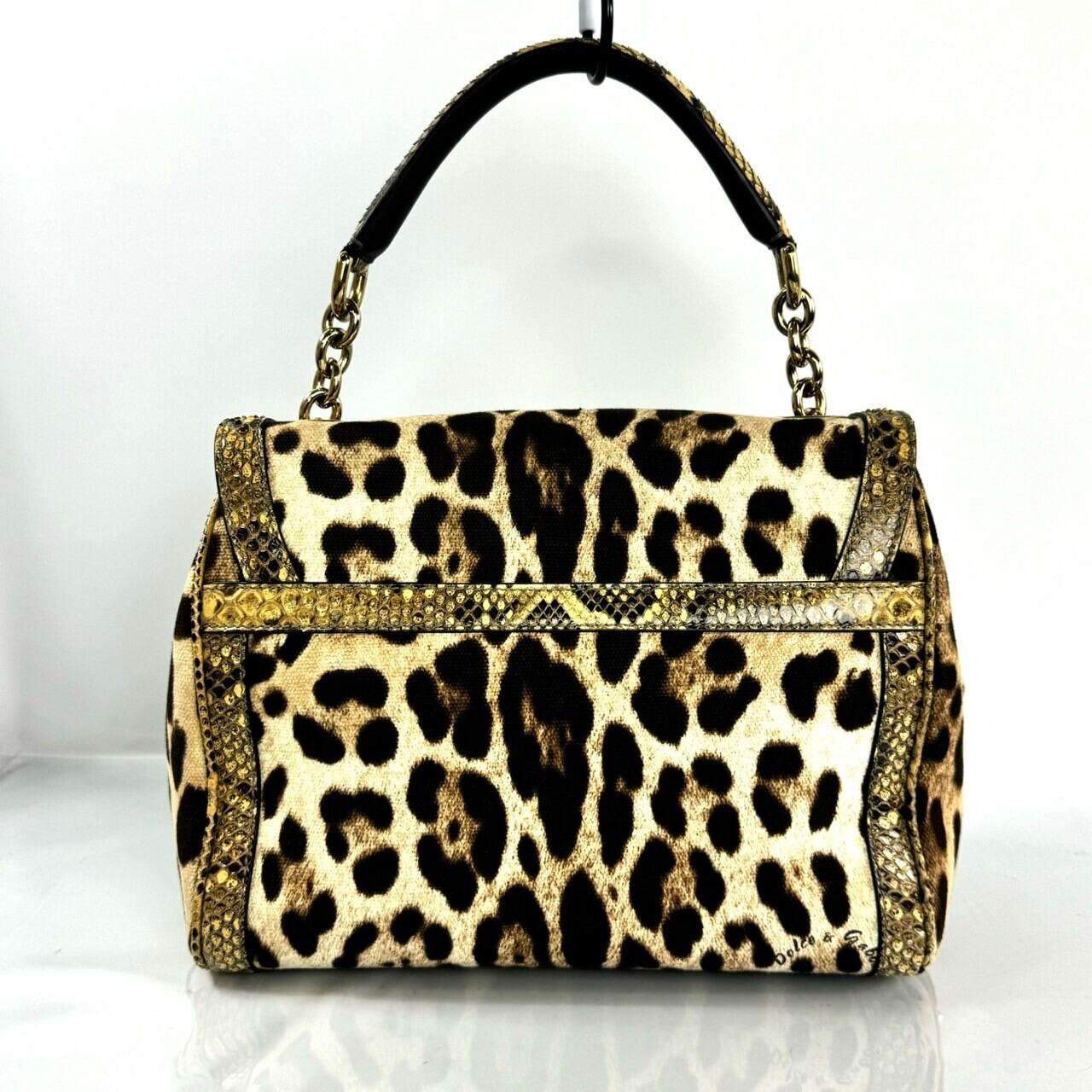【希少】ドルチェアンドガッバーナ　Dolce&Gabbana　D&G　バンドバッグ　2way　レオパード　パイソン　キャンバス