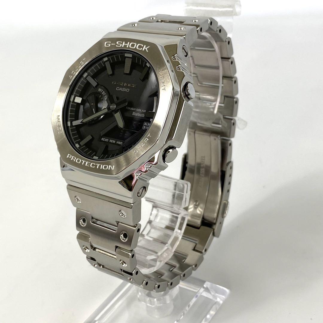 【美品】カシオ　Gショック　2100シリーズ　フルメタル　タフソーラー　黒