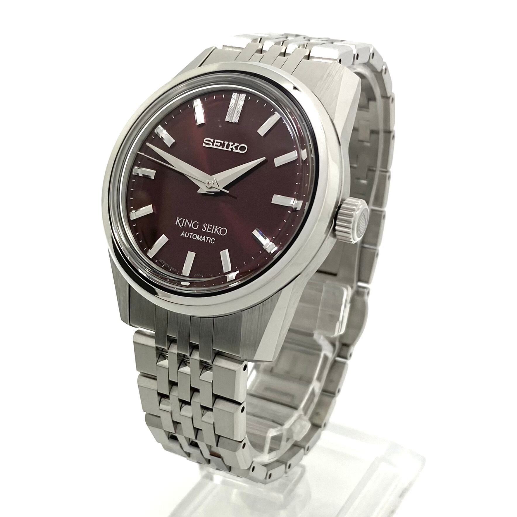 【美品】腕時計 セイコー SEIKO キングセイコー KING SEIKO SDKS009 6R31-00D0 中古 自動巻 赤 ワインレッド 10気圧防水