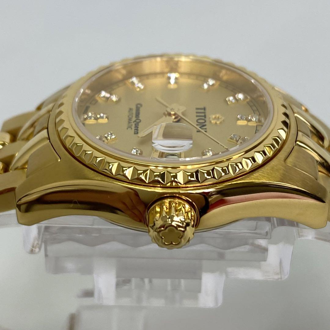 【未使用】チトーニ　TITONI　コスモキング　729GDB　自動巻　デイト表示　ゴールド